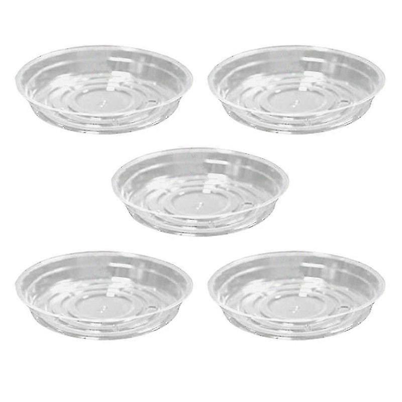الصحون وعاء النبات الثقيلة - 5 قطع صواني بلاستيكية واضحة للداخلية والخارجية