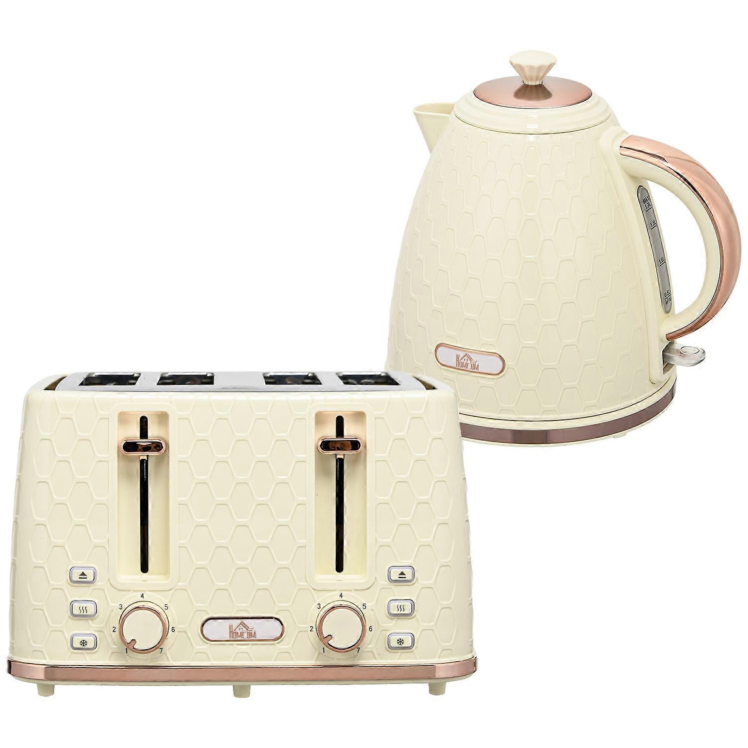Bollitore con tostapane Bollitore da 1,7 litri 4 fette di pane tostato set per la colazione con 7 livelli di doratura, automati