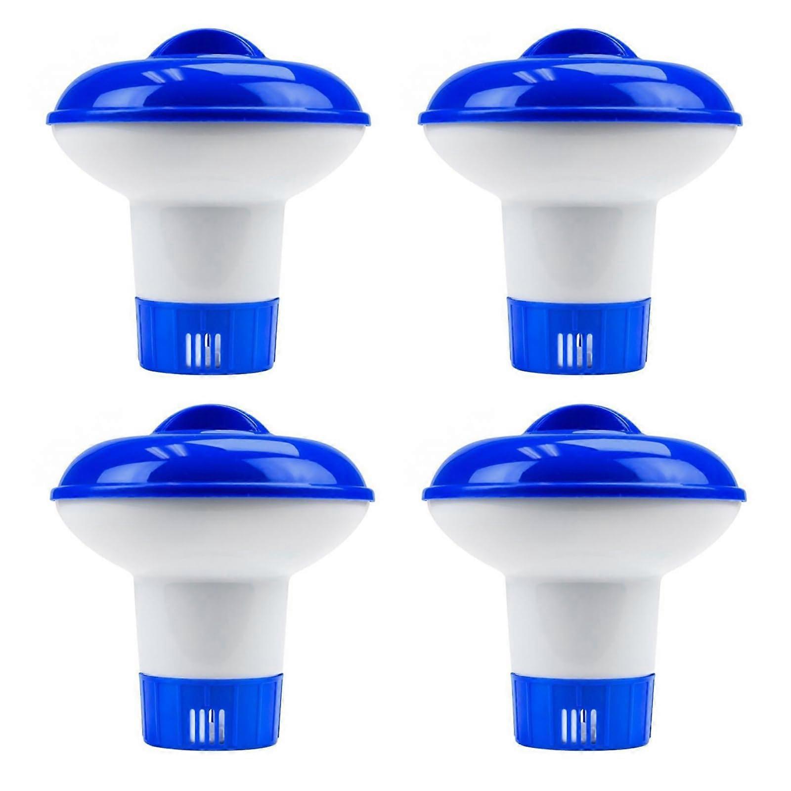 Floating Chlorine Tablet Dispenser for 5 Inch Tablets, Removable, Adjustable Pool Floater, 4 Pack