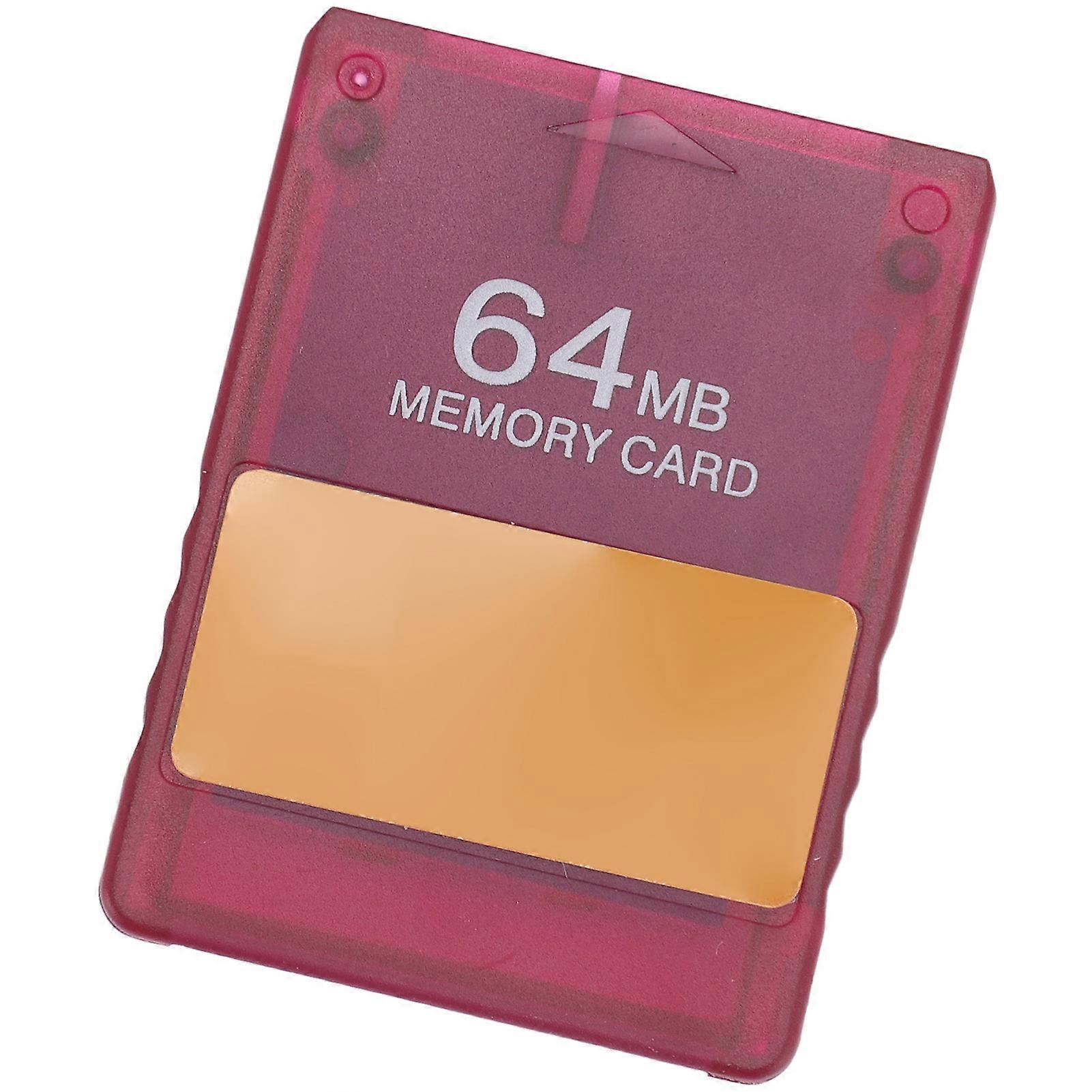 Console Memory Card V1.966 OPL HD Loader Program Card Game Start Card with Transparent Case Transparent Red 64MB