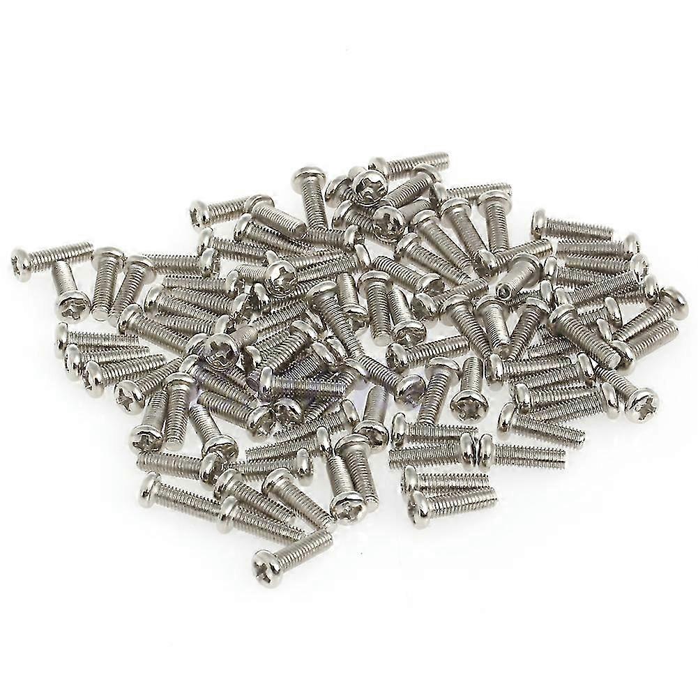 100Pcs M3x10mm Phillips Pan Head Machine Screws for Electronics Mini PA Fasteners
