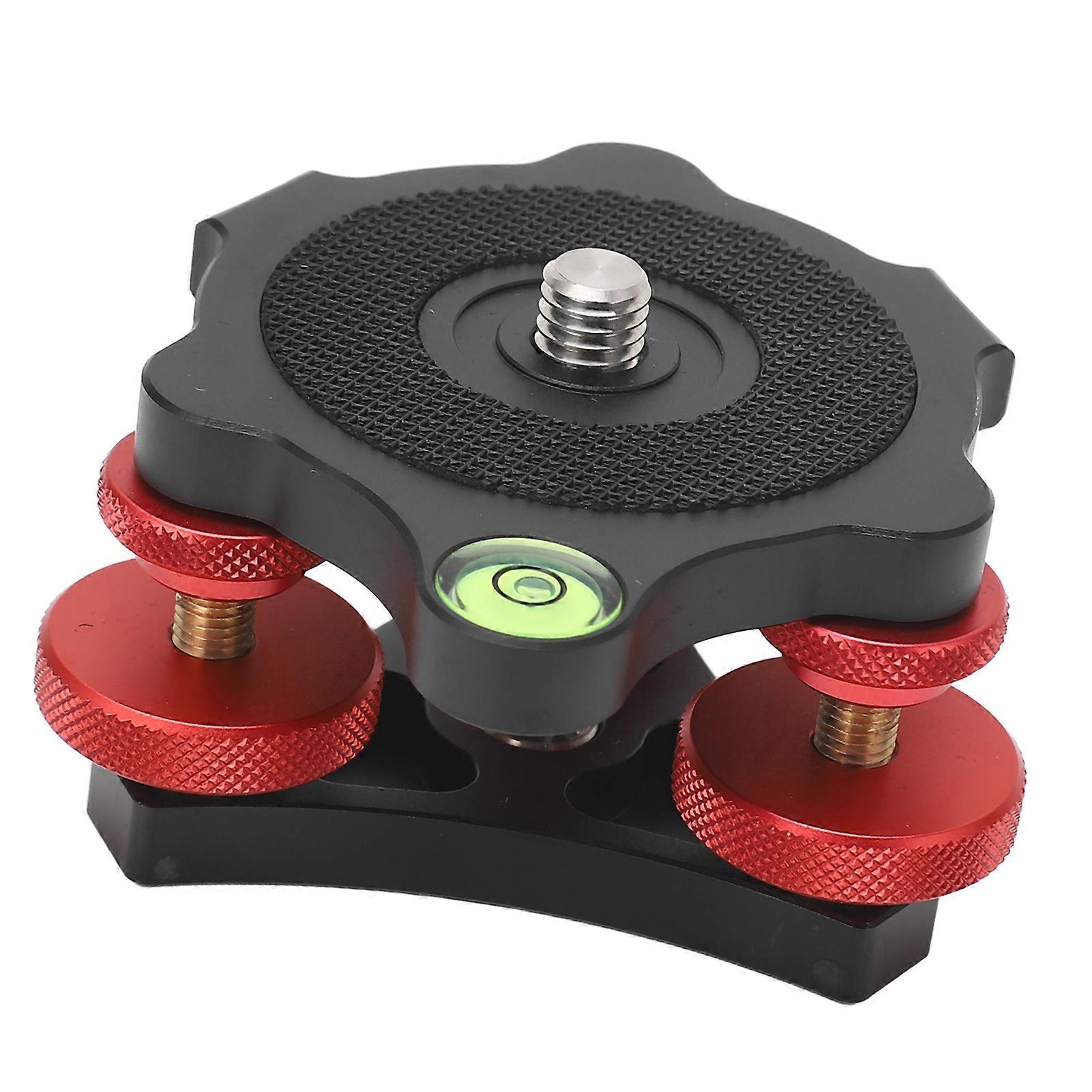 LP64 Camera Photography Tripod Leveler Tri Wheel Leveling Base Tripod Head Leveling Base Camera Leveler for Macro Panoramic Photography 