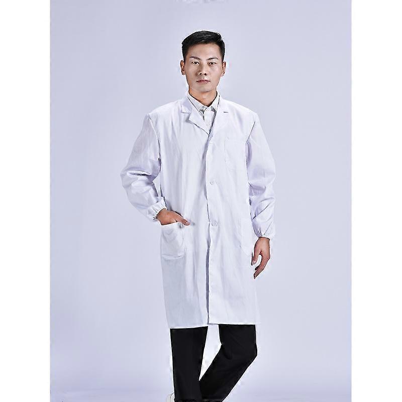 Men's Plus Size Loose Jacket Doctor Long Sleeve Jacket Laboratory Workwear Nurse Uniform Jacket