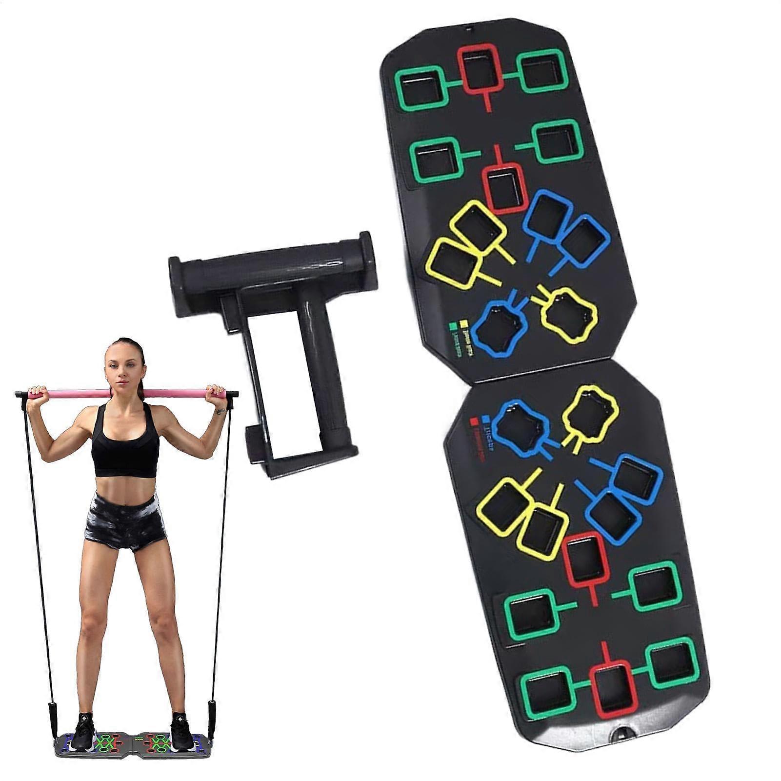 Push Up Challenge Board - Foldable Non-Slip Strength Training Equipment for Chest Muscle Conditioning at Home and Gym