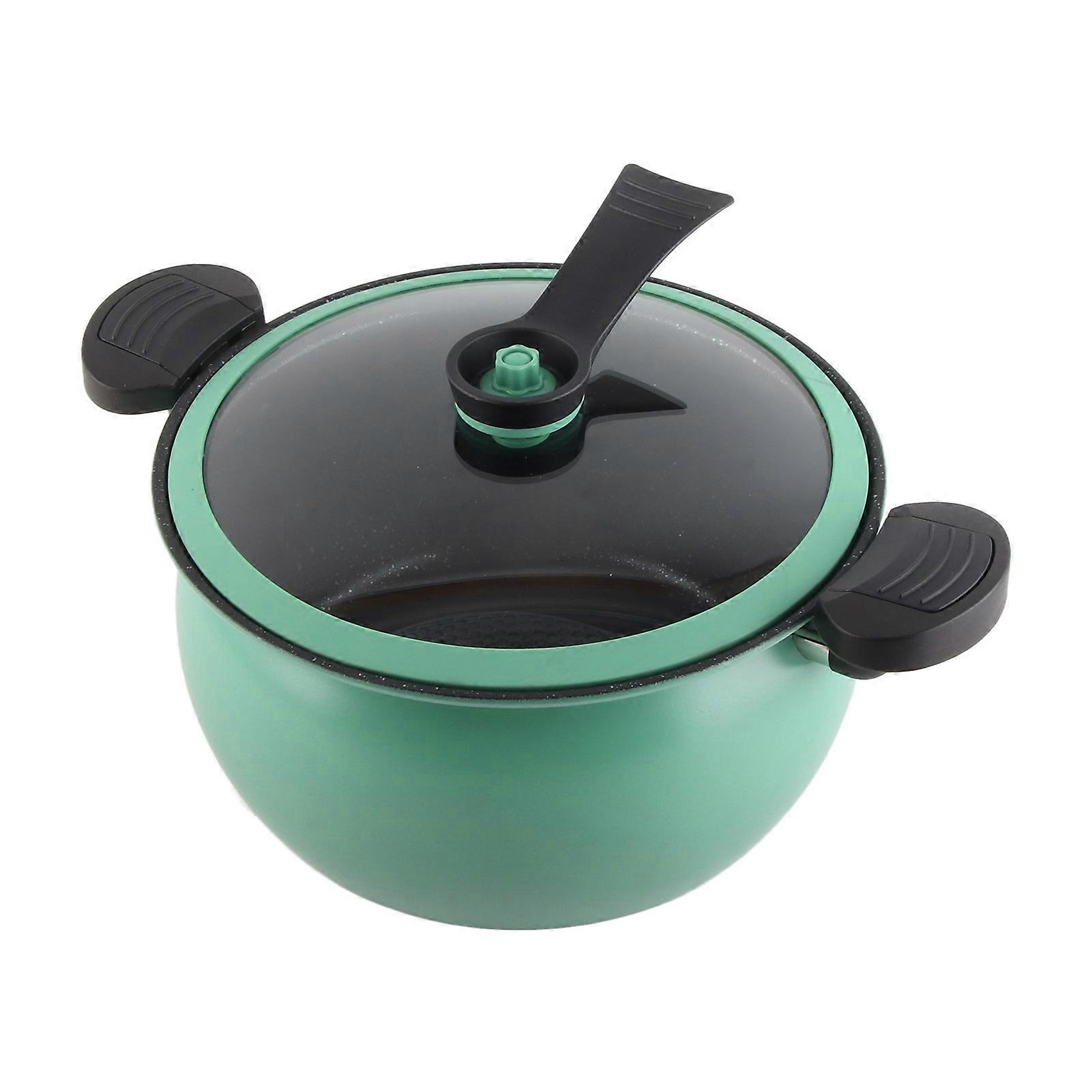 Domestic Non Stick Micro Pressure Cooker Multi Functional Big Capacity Micro Pressure Cooking Pots Kitchenware Green 7L
