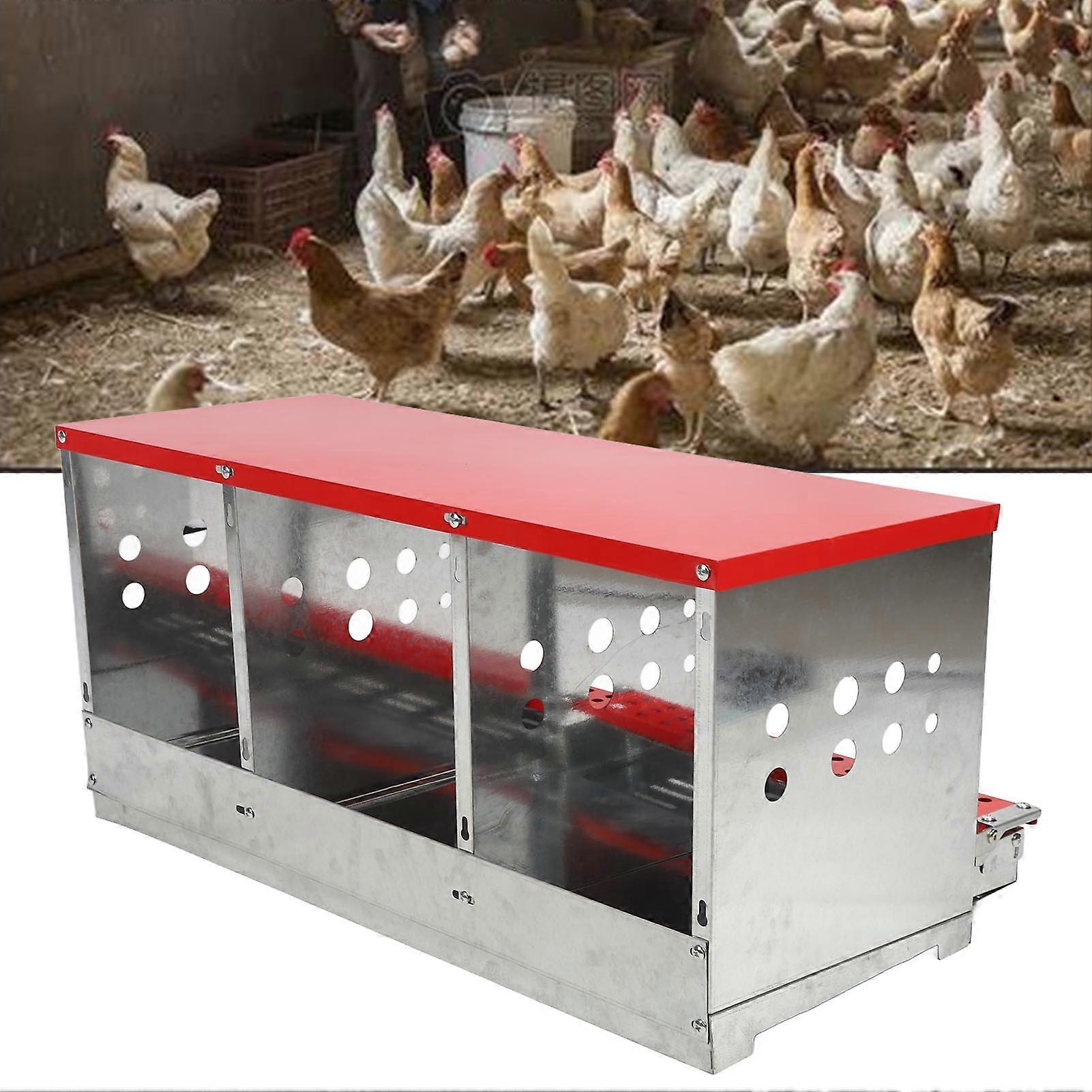 Chicken Nesting Box 3 Compartment Well Ventilated Sturdy Hen Laying Box for Egg Collection 