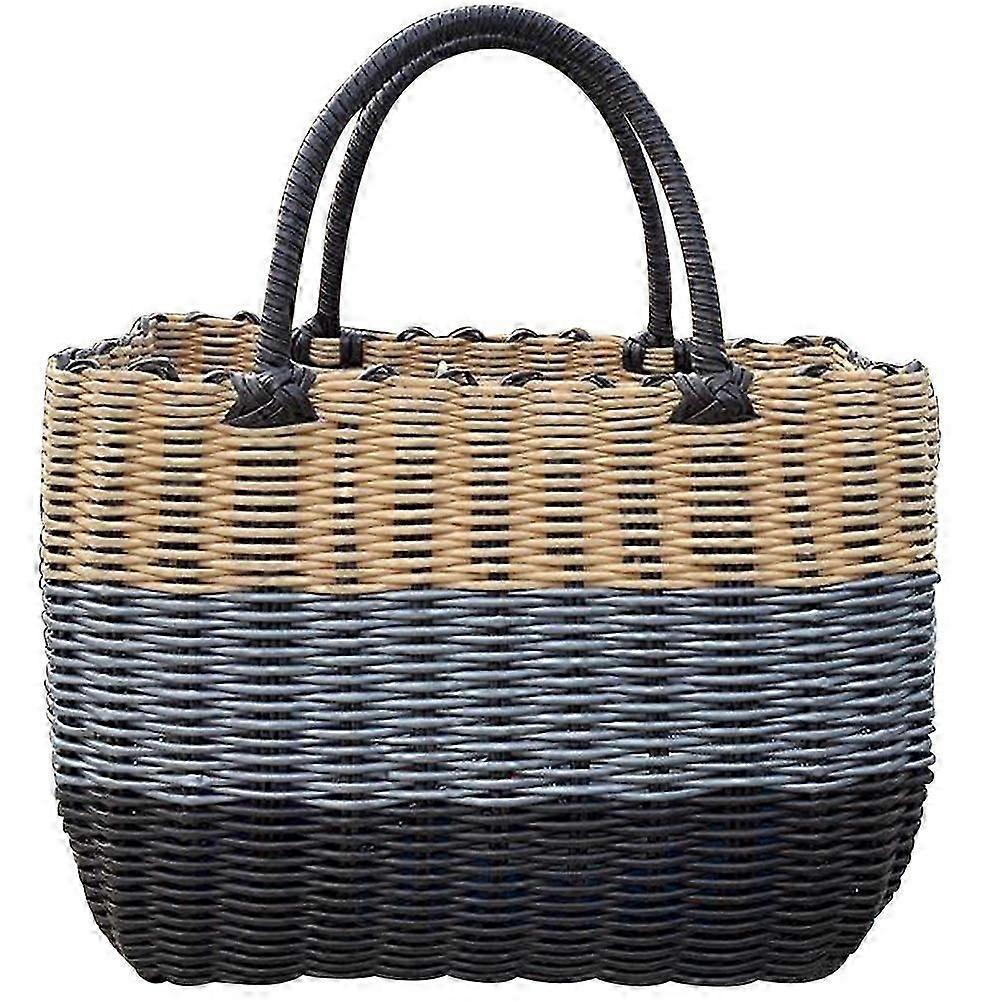 Woven Basket Large Basket Decorative Basket Sundries Container Handheld Basket