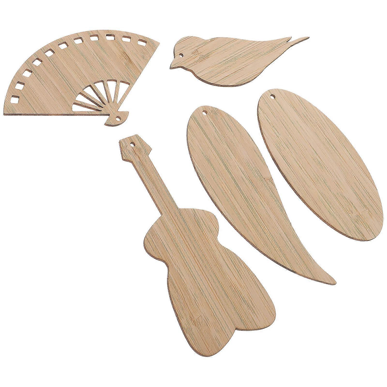 Wood Reading Bookmark Diy Bookmarks for Reading Unique Shape Light Yellow Tracking Reading 5Pcs