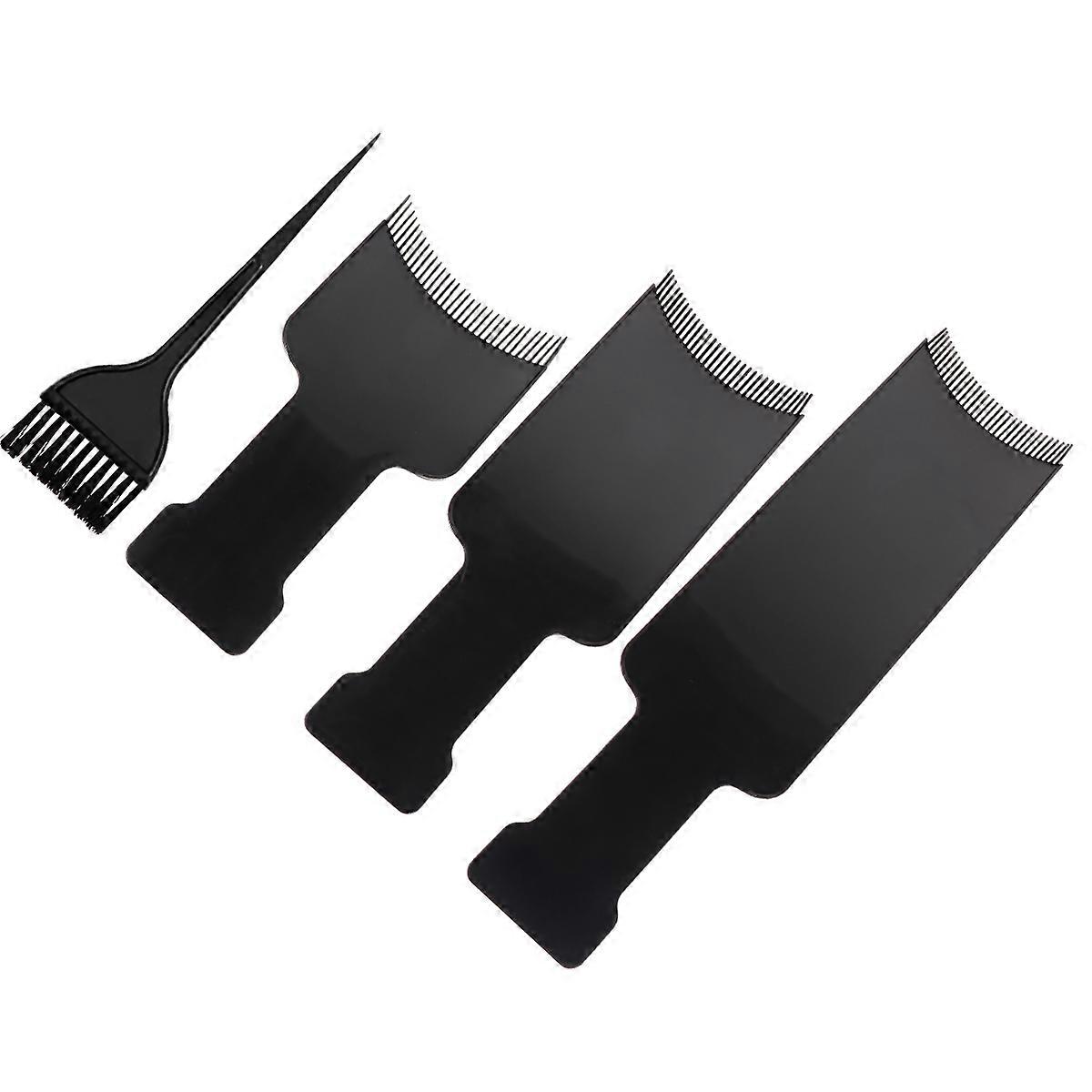 Highlights Paddle Tool Hair Coloring Scalp Protection Home Use Plastic 4Pcs