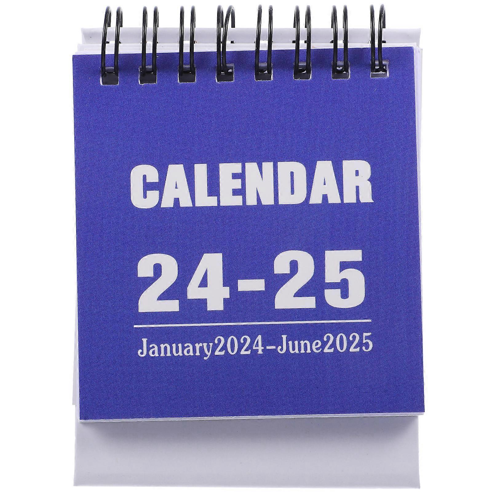 Office Desk Calendar Mini Calendar For Desk All Users 13.5X7.5CM Home Use Blue 1Pcs