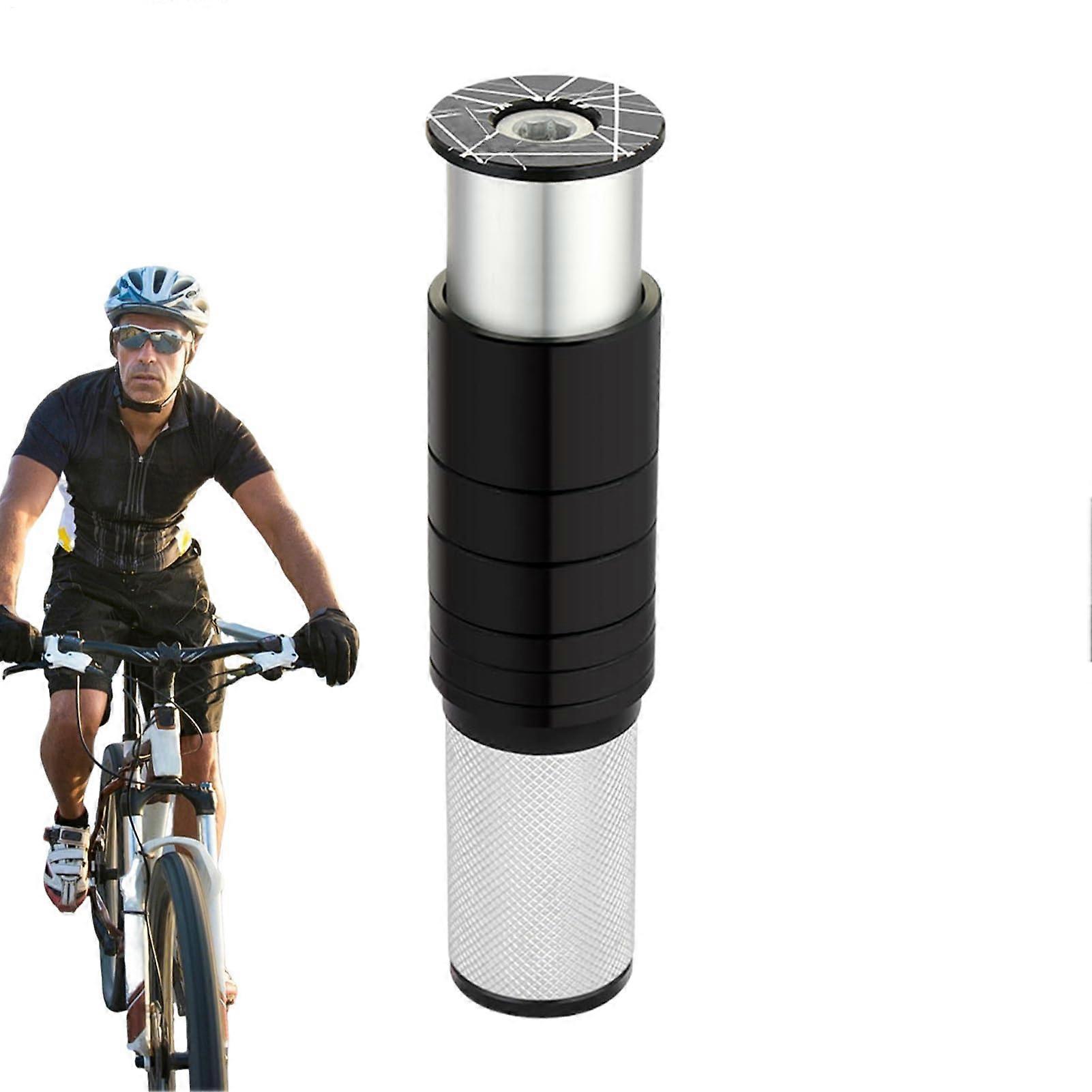 Sturdy Stem Riser Bicycle Handlebar Extension, 5.5 Inch Aluminium Alloy, High-Strength Replacement Part for Adults and Beginners