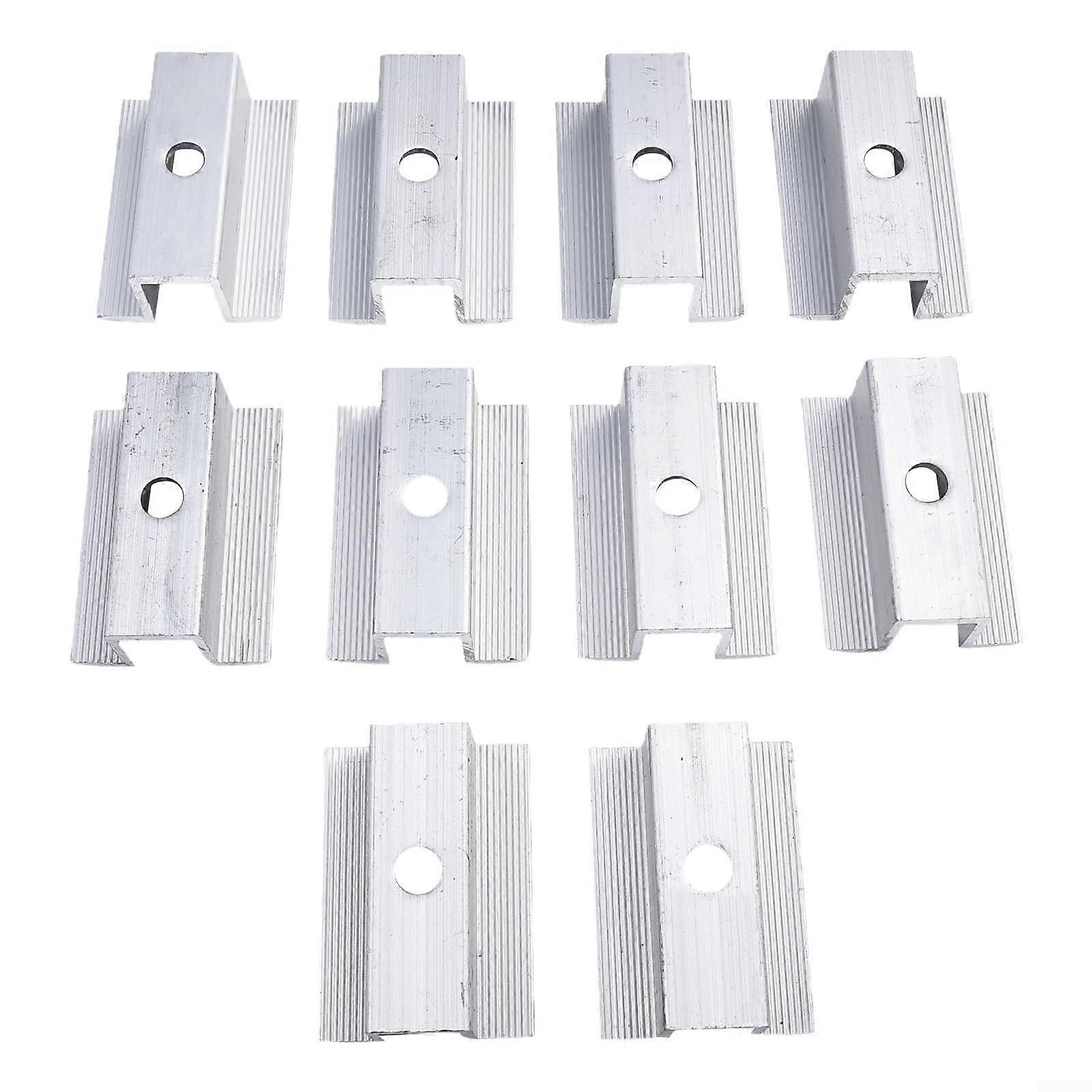 Set with 10 terminal clamps made of aluminum alloy, simple and secure tallation (60 mm)