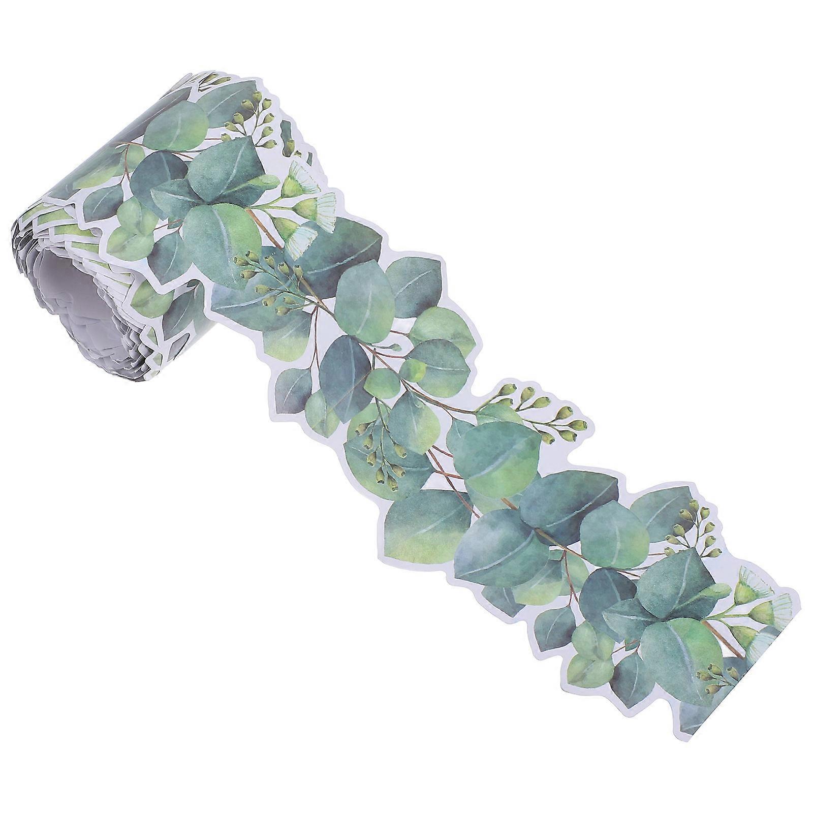 黒板背景ウォールステッカーユーカリボーダーデコレーション1ロール