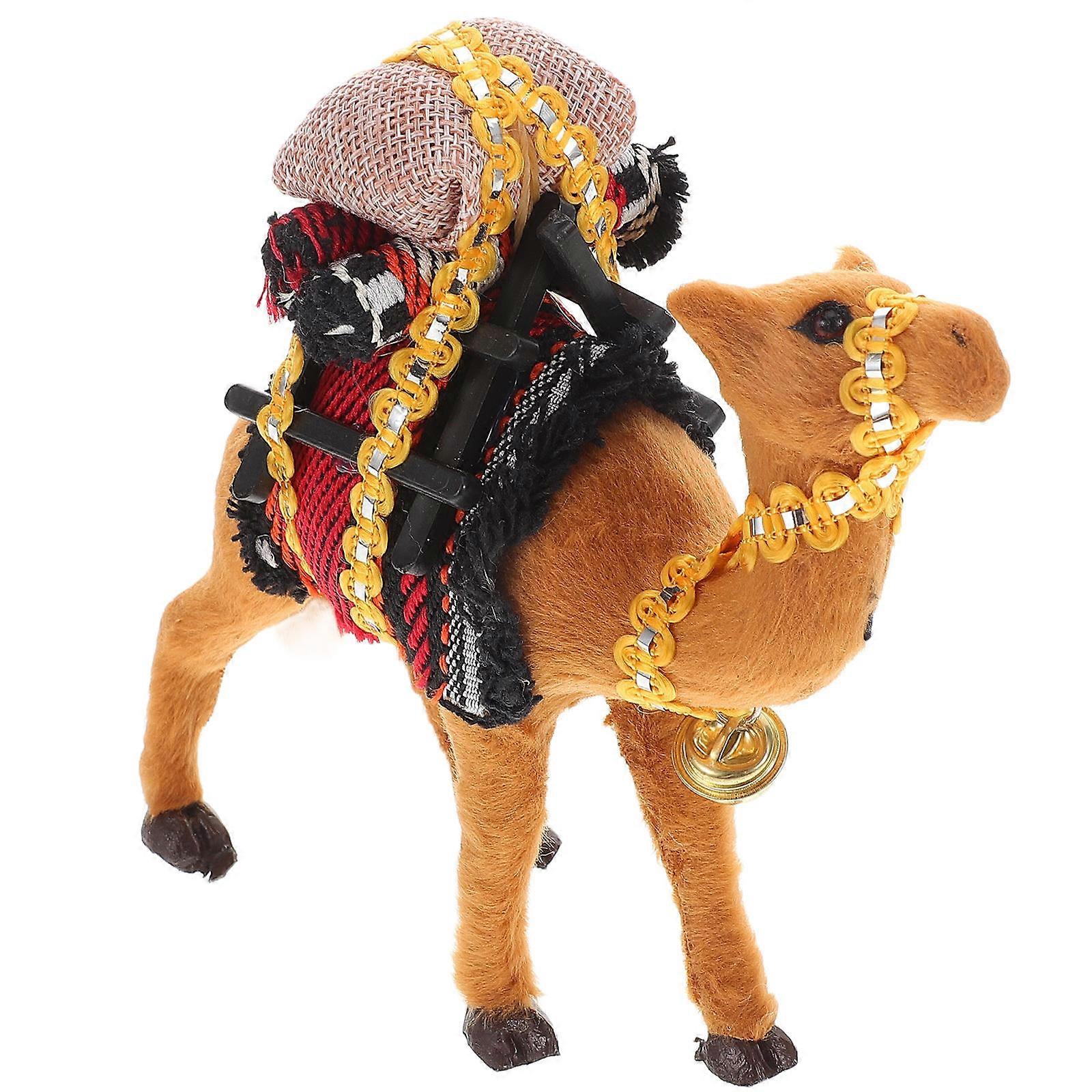 Camel Plush Toy Stuffed Camel Faux Educational Tool Versatile Decoration Home Decor 14.00X13.00X5.00CM 1Pack