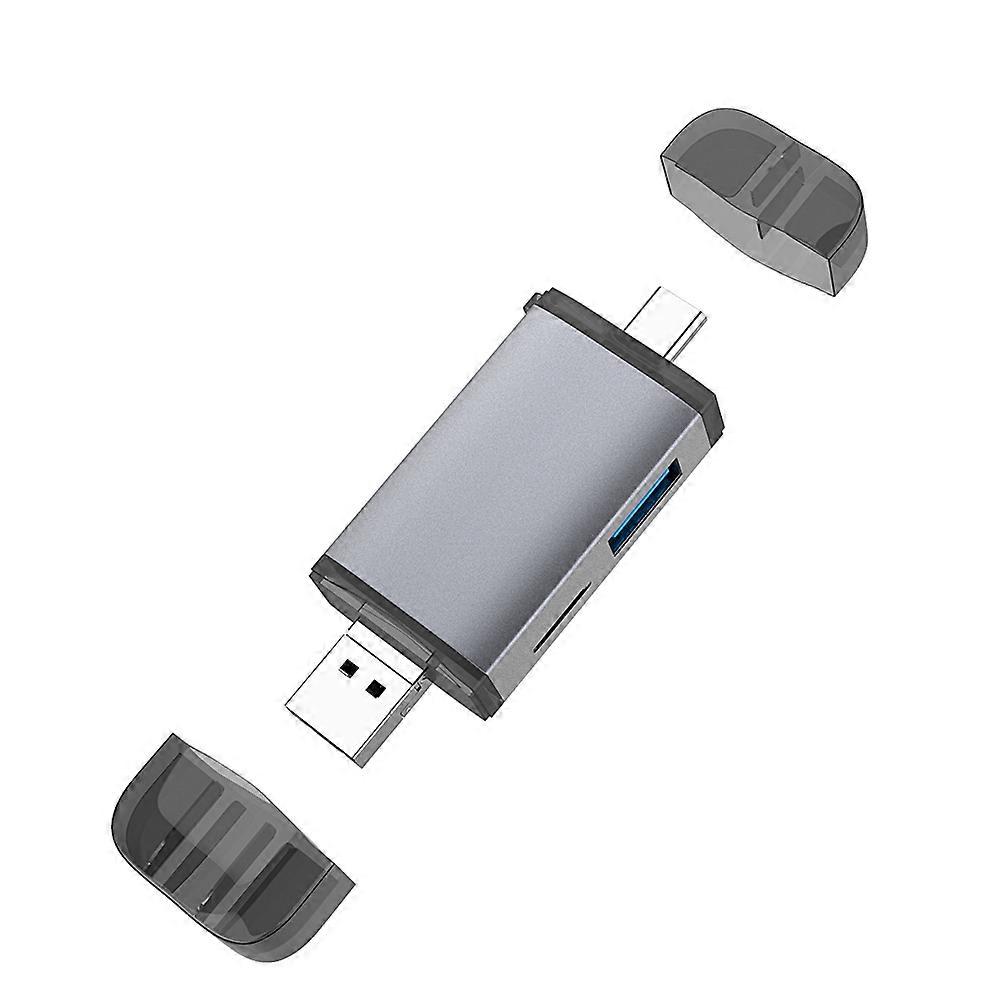 External Card Reader Usb C Adaptor For Computer File Management Light Grey Rectangular Copying 1Pack