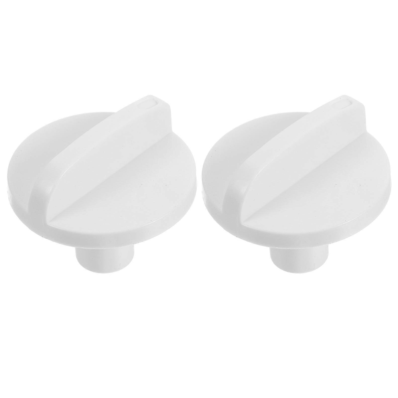 Fridge Grip Caps Temperature Control Knob Replacement Dial Switch Round White 3.00X3.00X2.50CM Rotation Adjustment 2Pcs
