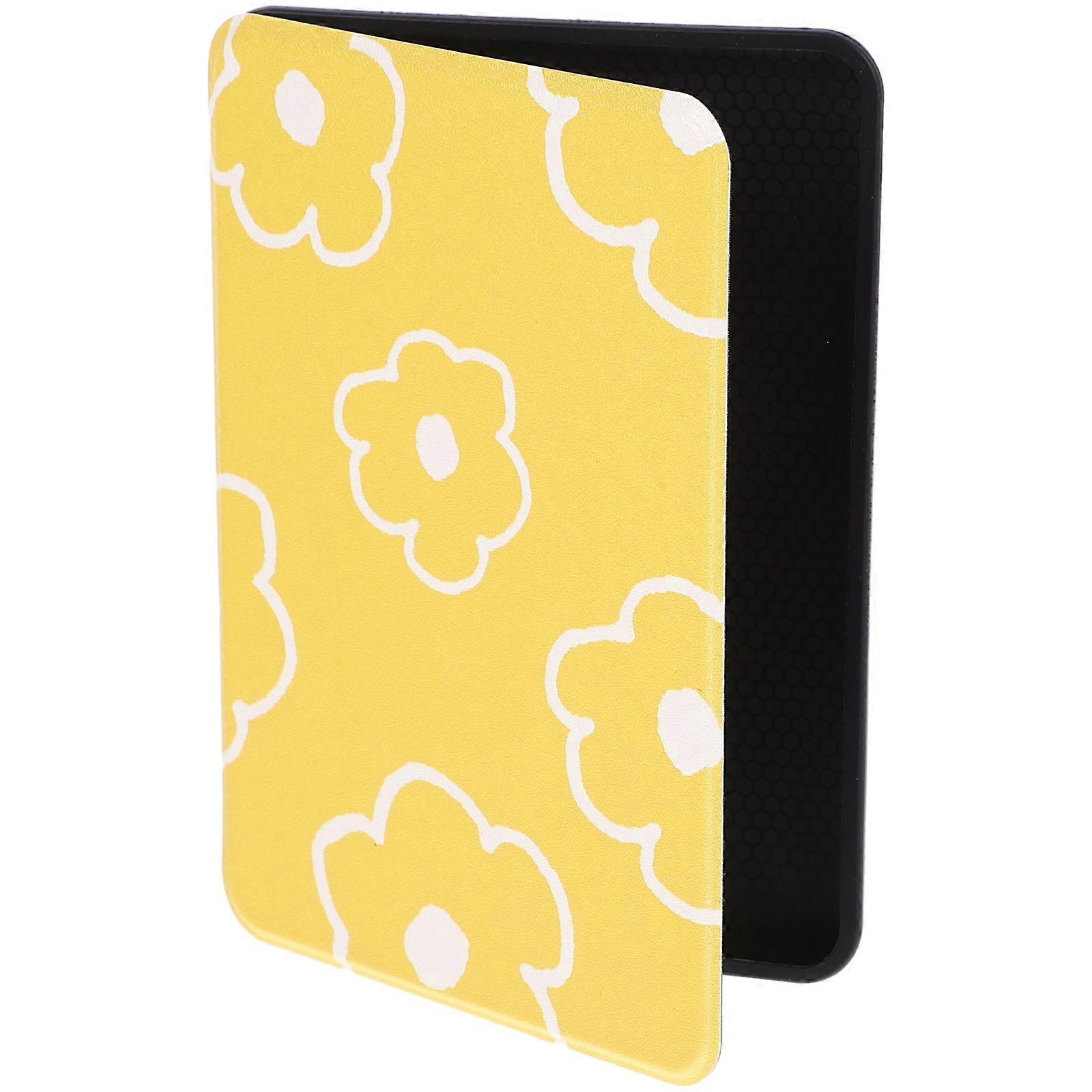 E-books Protective Cover Rectangular Vintage Style Scratch Resistance 16.10X11.30X1.20CM Yellow For Readers 1Pcs