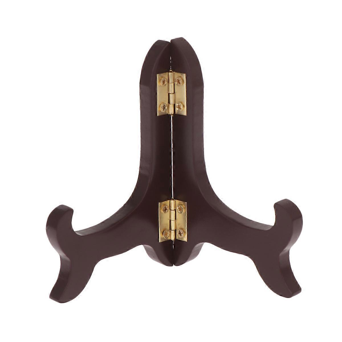 Decorative Plate Stands For Display Tea Cake Stand Dark Brown Item Display Living Room 1Pack