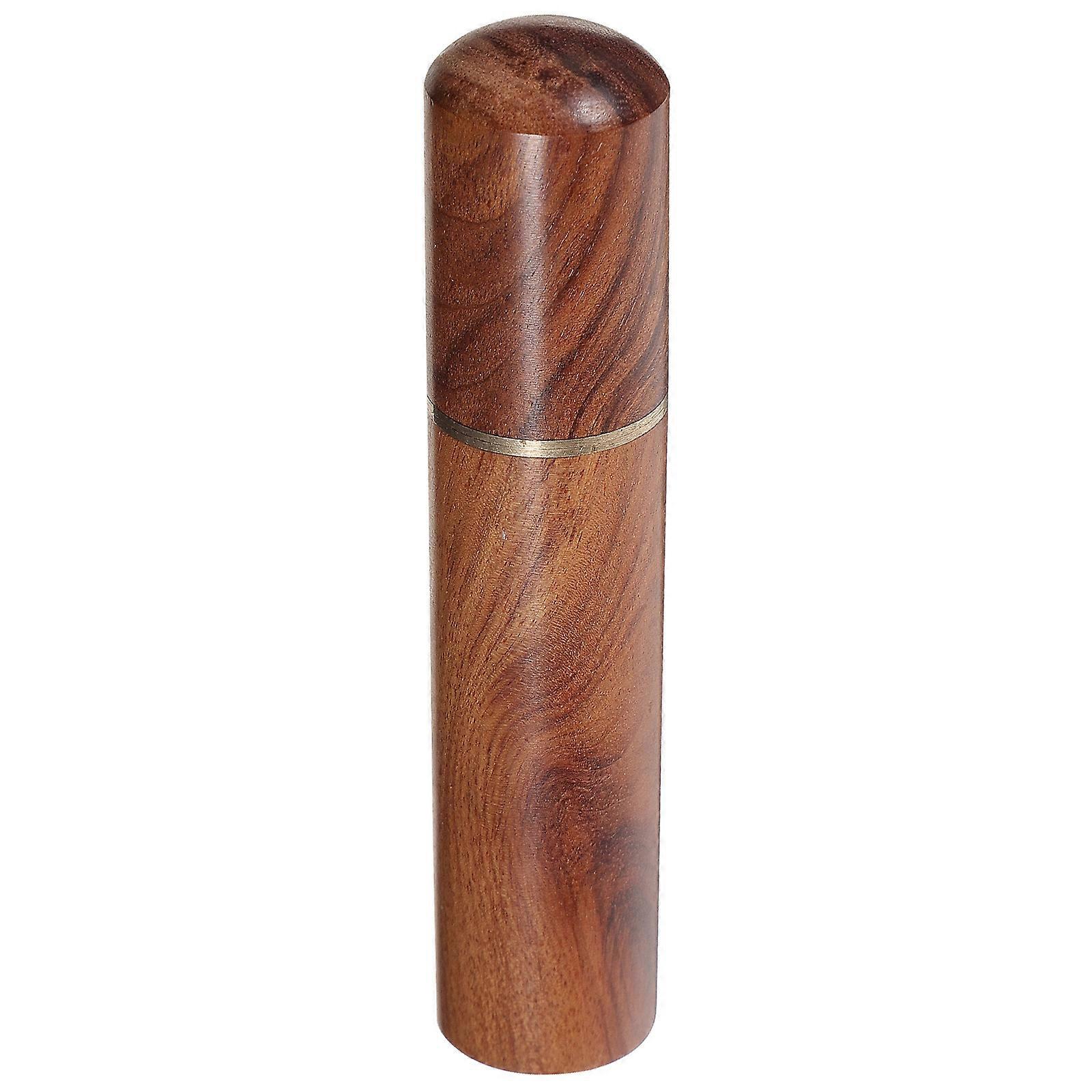 Portable Wood Toothpick Case Hygienic Dining Table Accessory Cylinder Shape 1Pack