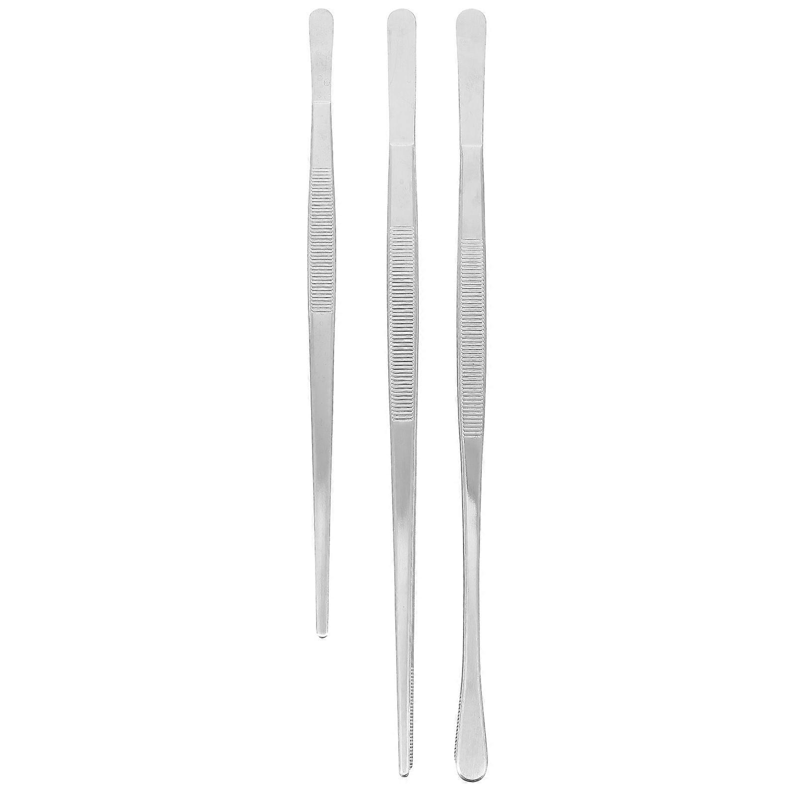 Serving Cooking Tongs Food Tweezers Clamps For Chef Home Cooker 30X6CM 3Pcs
