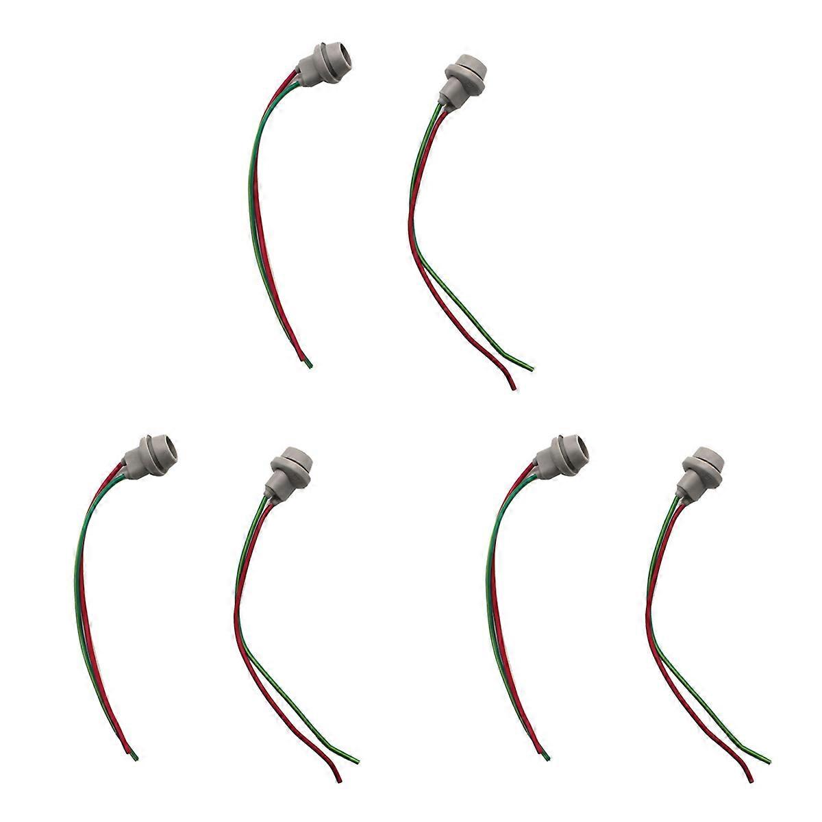 2X T10 Socket W5W Adapter Soft Rubber Light Lamp Holder with Cable