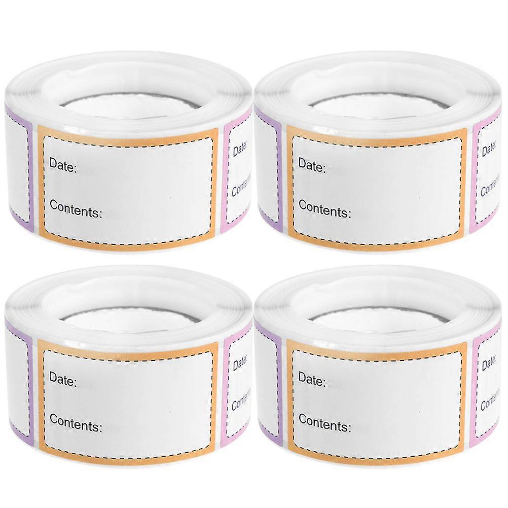 4 Rolls Removable Adhesive Food Storage Jar Labels for Organizing Jars, Containers & Refrigerators – Practical & Convenient for Home, School & Office