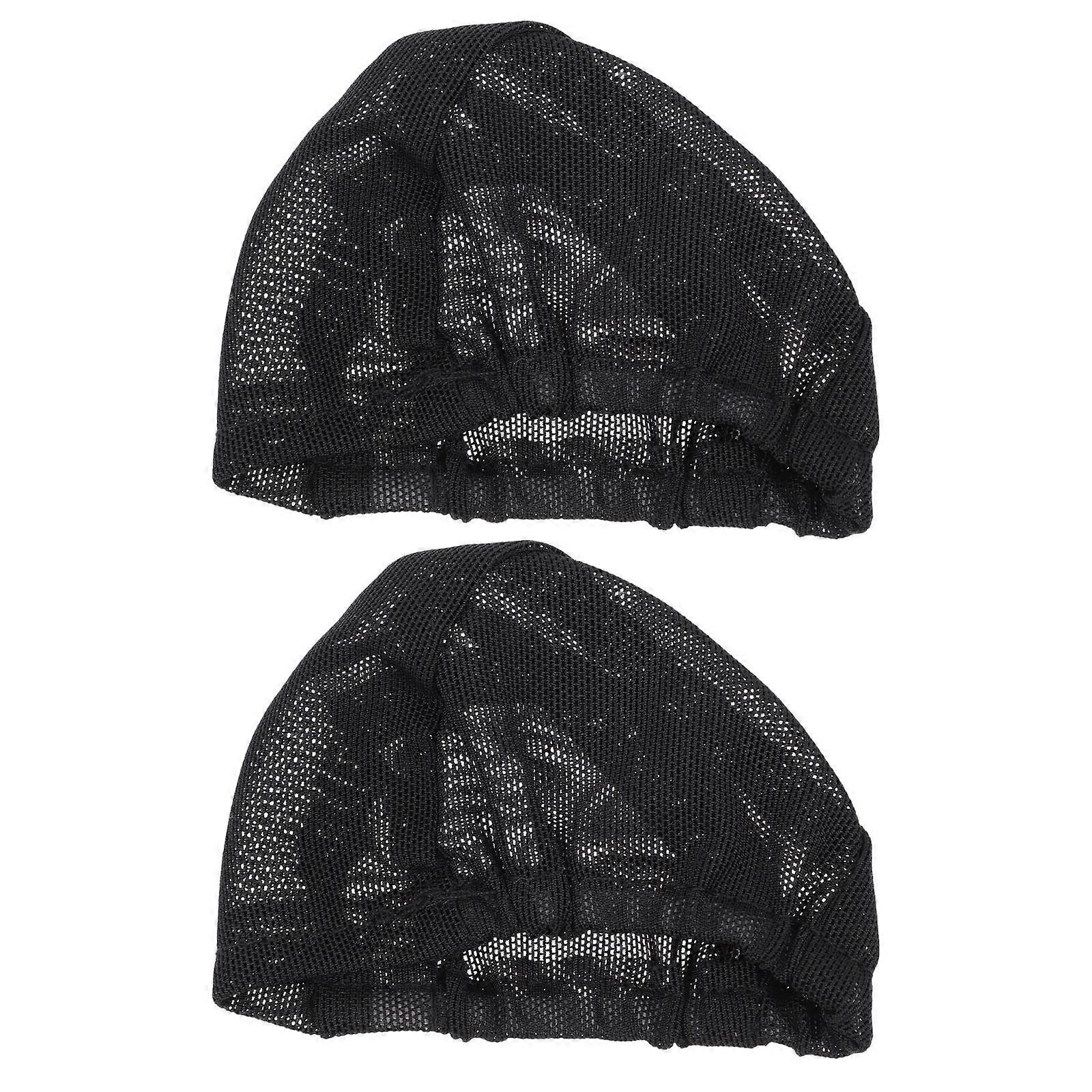 Hair Cap For Wigs Doll Wig Caps Black 5 5X3cm Elastic Prevent Slippage Diy Projects 2Pcs
