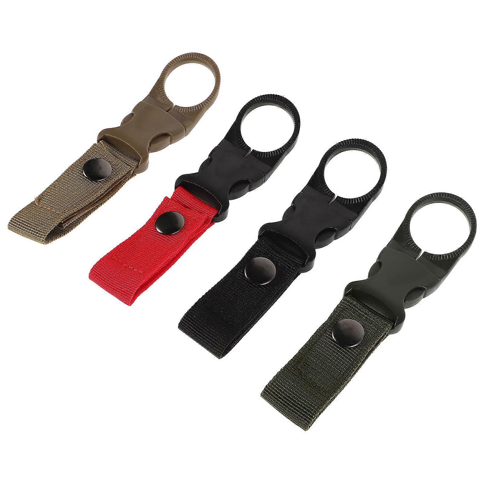 Water Bottle Carrier Portable Bottle Attachment Hand Free Drinking Rectangular Clip Design For Outdoor Hiking Camping Traveling 4Pcs