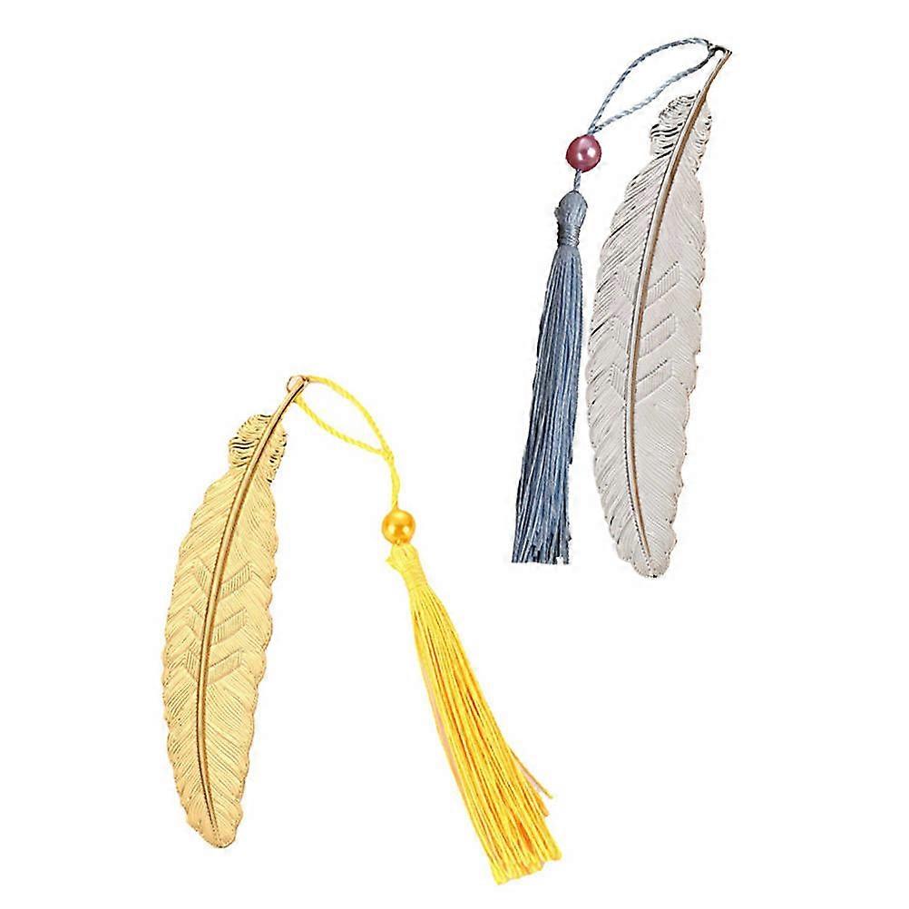 Reading Page Bookmarks Tassel Workers present Giving 2Pack Golden