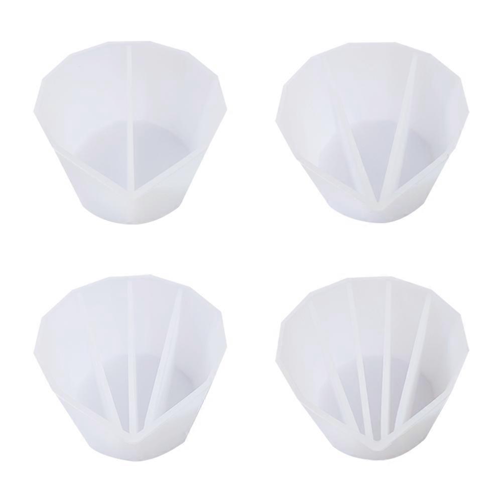 Epoxy Mixing Cups Pigment Cup Art Painting Color Mixing Diy Use Resin Crafts Maker 9x7cm White 4Pcs