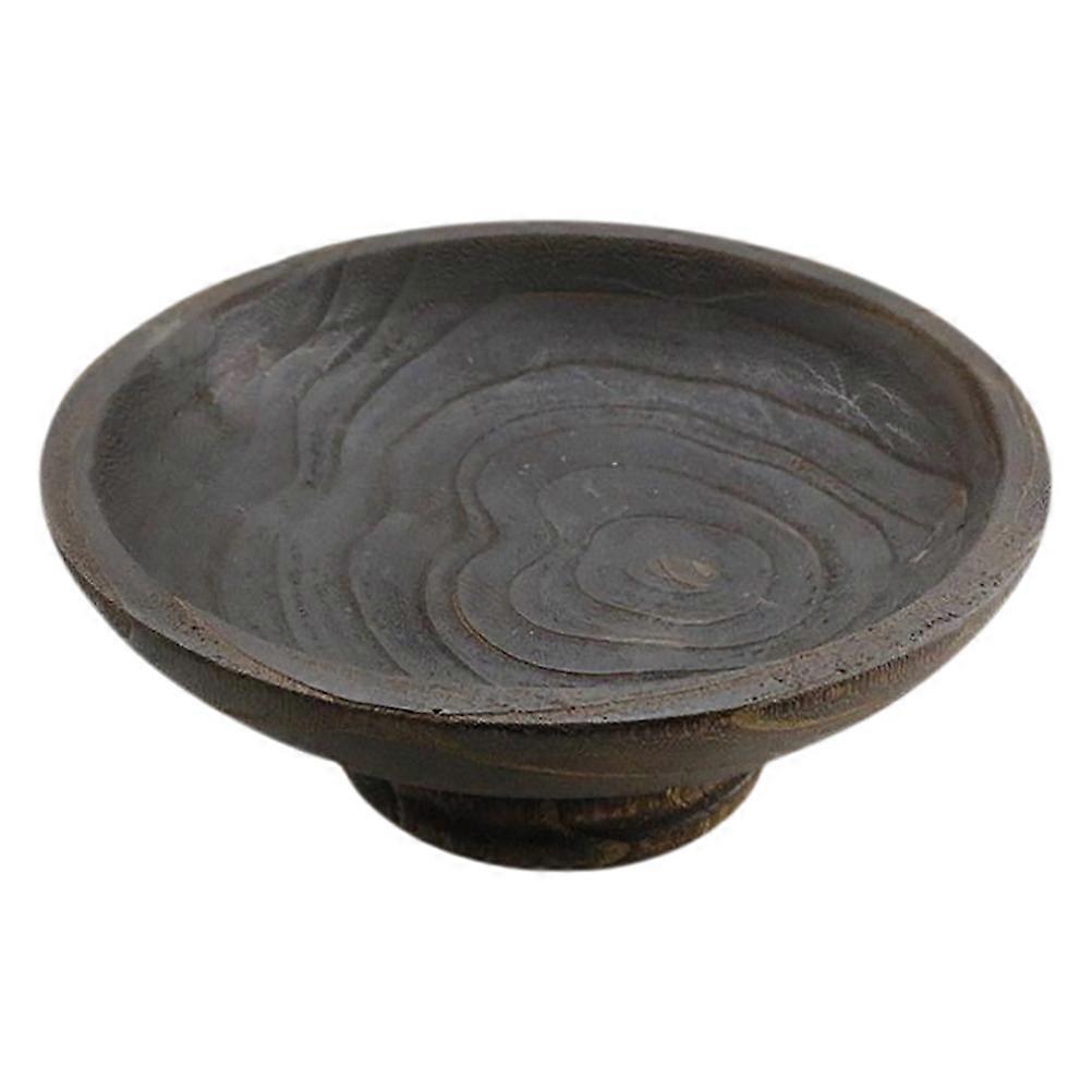 Breakfast Tray Footed Fruit Bowl For Hotel Dining Area Wood Material Dessert Display Stand Home Decor 1Set