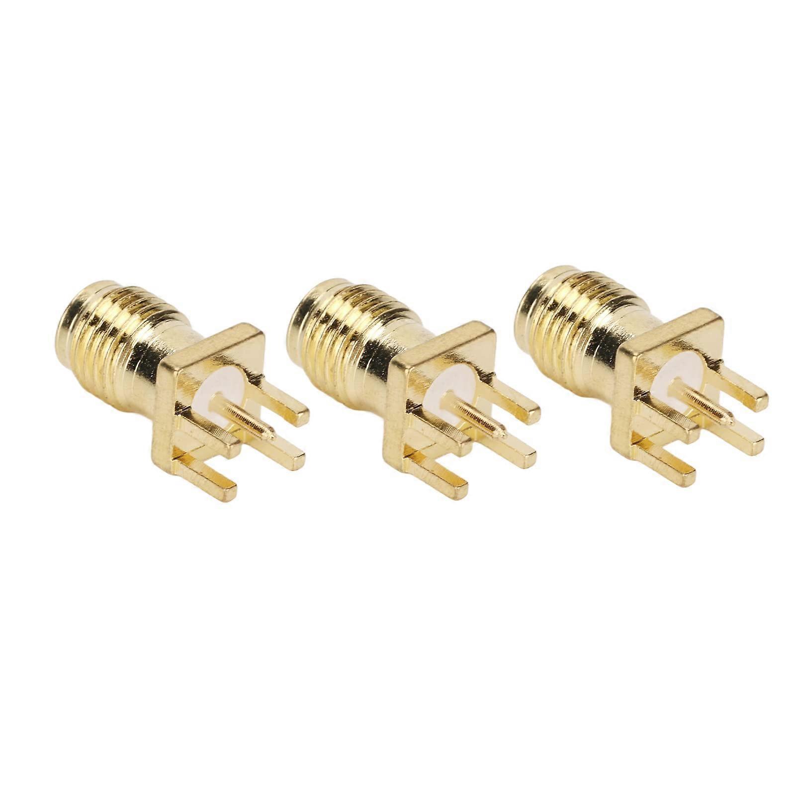 100 PCs SMA Female Base Socket 4 Pin RF Connector width bandwidth adapter for microwave devices and digital communication systems Ref: 3925