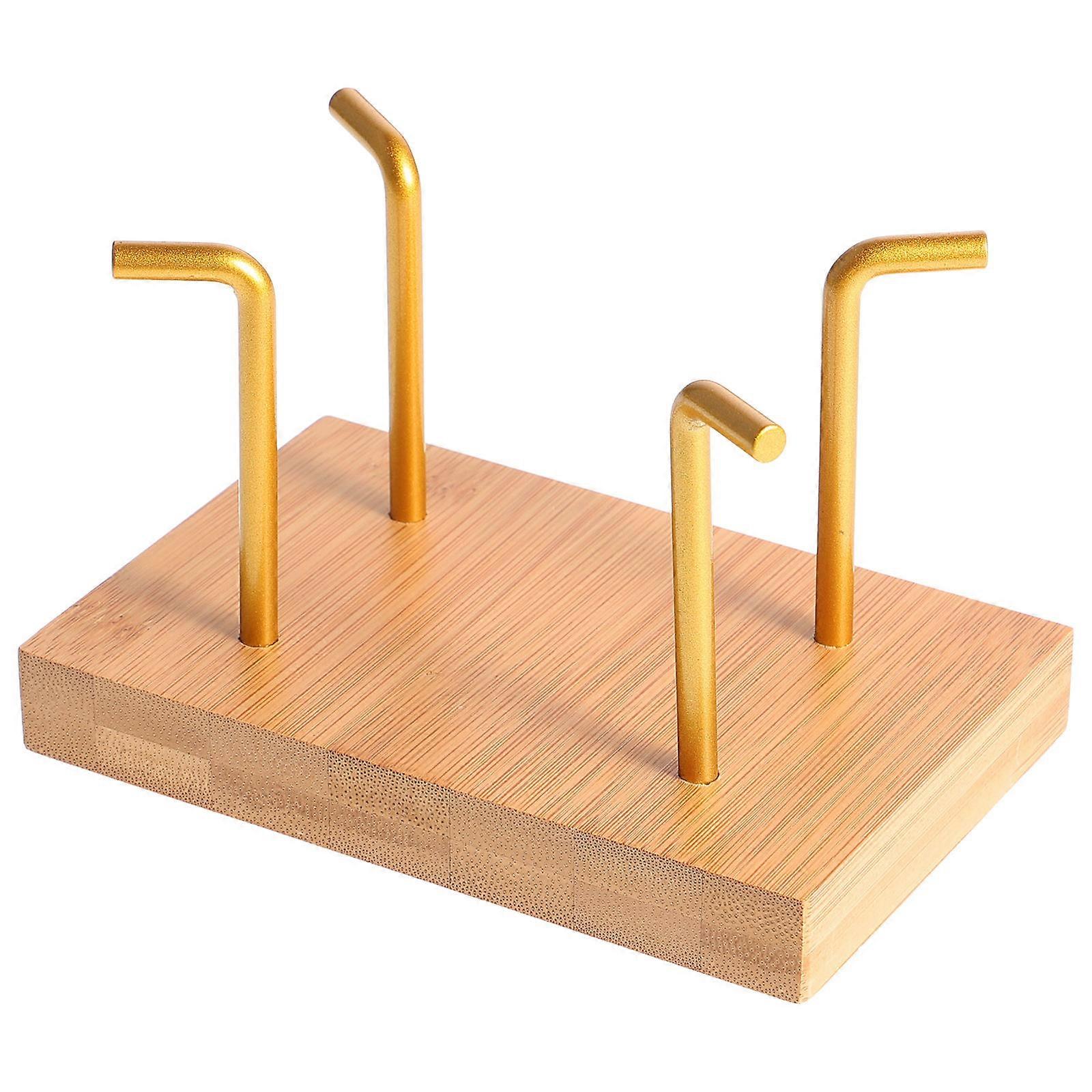 Coffee Filter Paper Rack Bamboo Stand Large Capacity Rectangular Rustic Style Home Use 1Set
