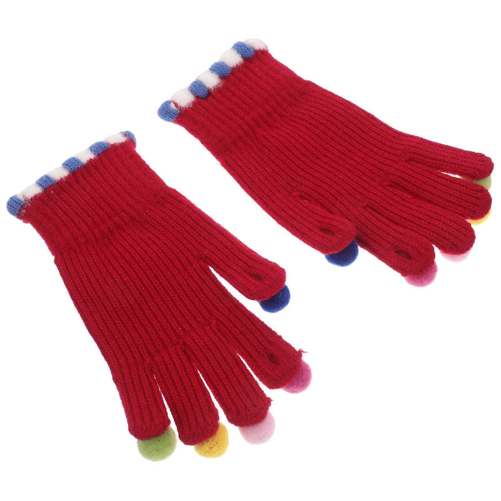 Vintervanter Damer Strikhandsker Efterårs- og vintersæson Varme 1 par