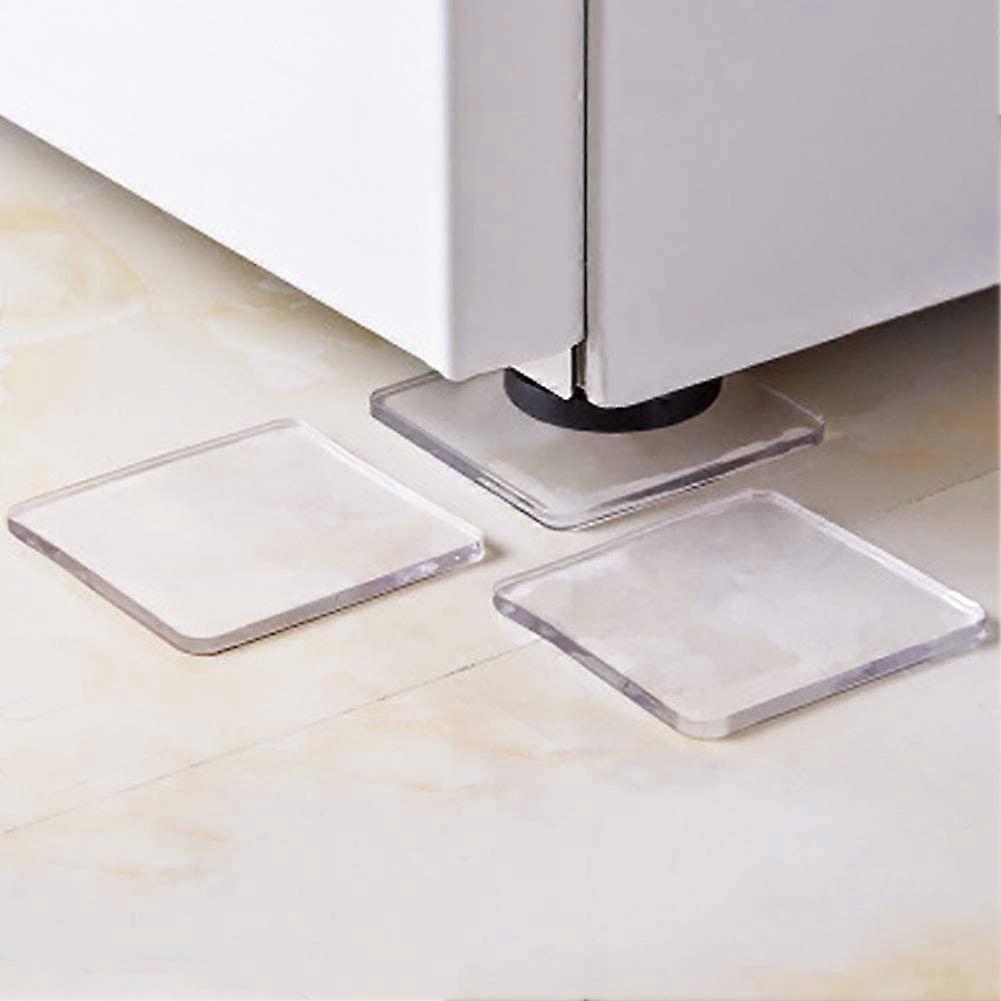 Anti-Vibration Pad for Washing Machine 8 Pcs Non-Slip Silicone Mat Clear Universal Size Compatible with Most Washers