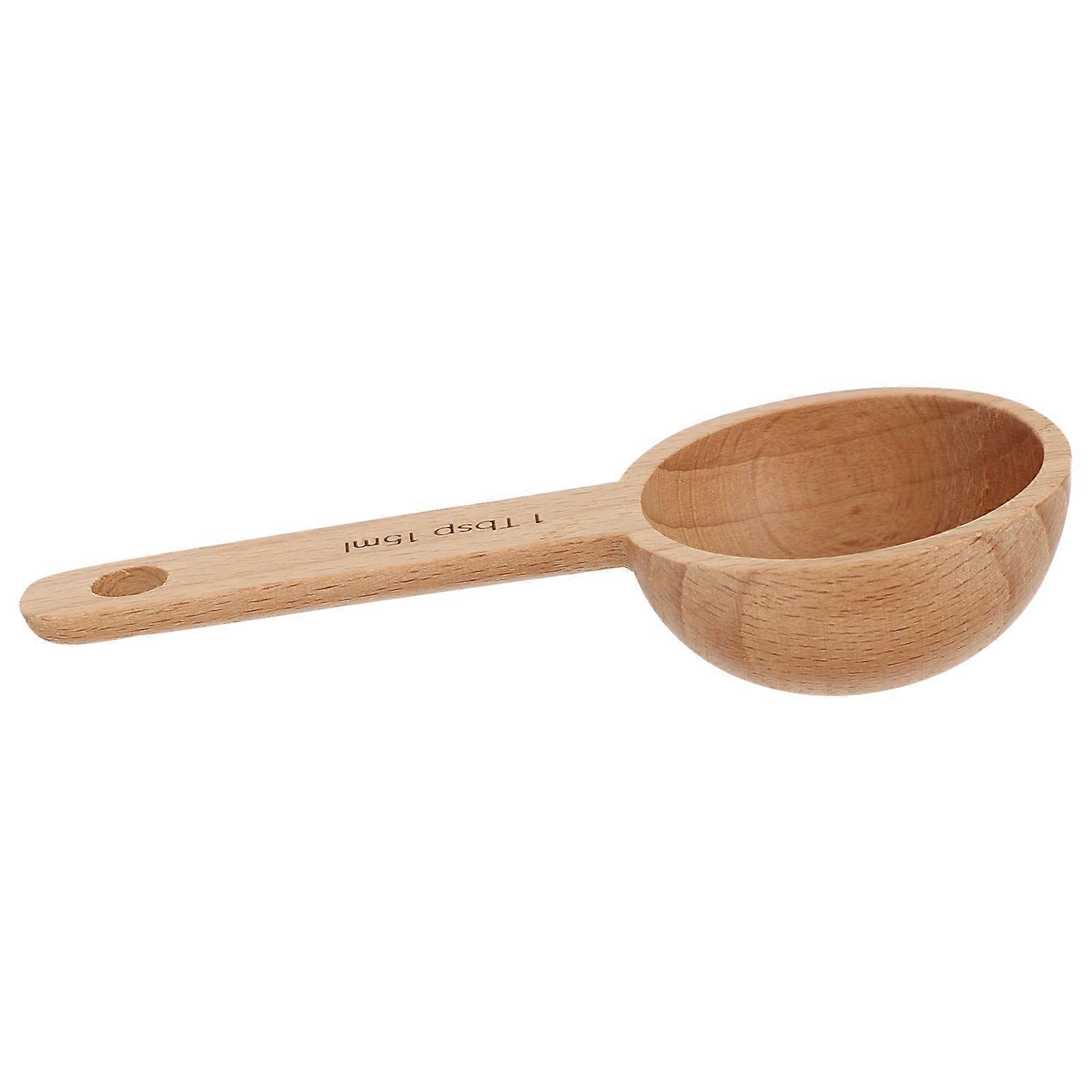 Practical Wooden Measuring Spoon for Home Use and Safe Assorted Color 1 Pc