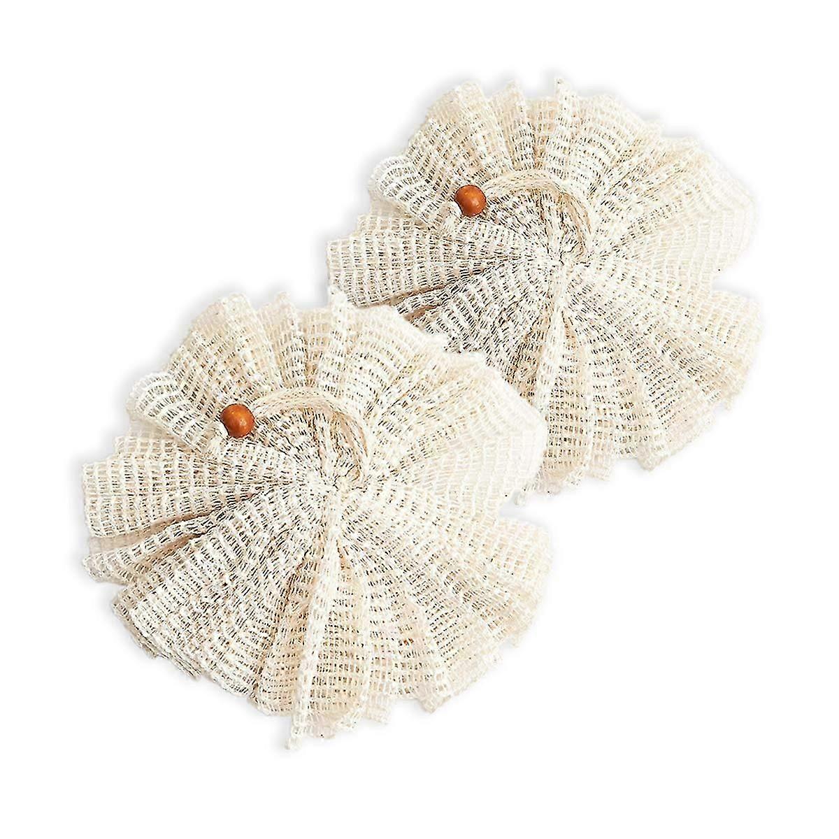 Large Mesh Loofah Bath Sponges - 2 Pack Shower Pouf
