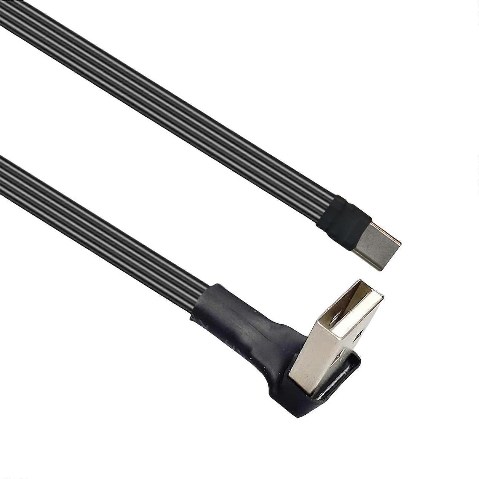 10W Fast Charging Line USB C to USB Type C Cable Quick Charging Right Angle Wire 90 Degree Data Cable