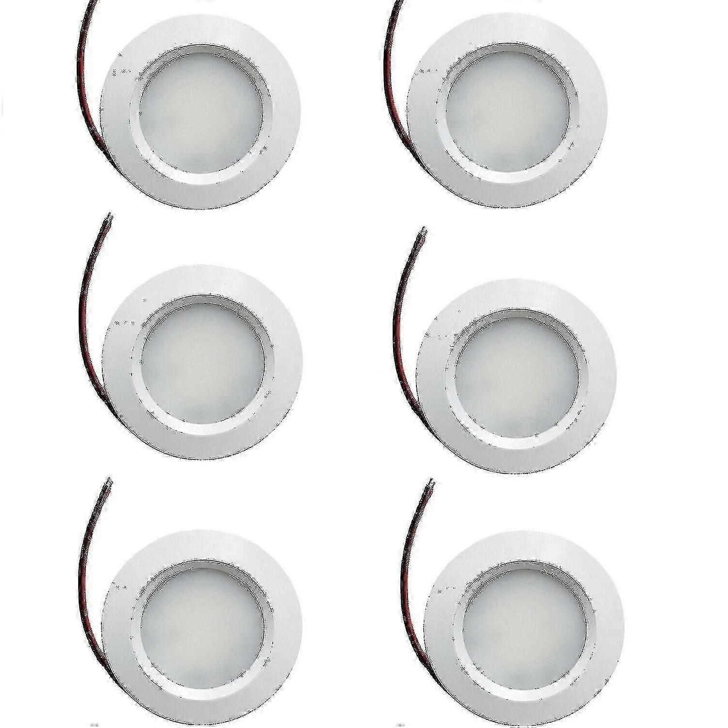 6 X Led 12v 24v Spot Lights Dimmable Caravan Boat Encastré Cool White Downlights