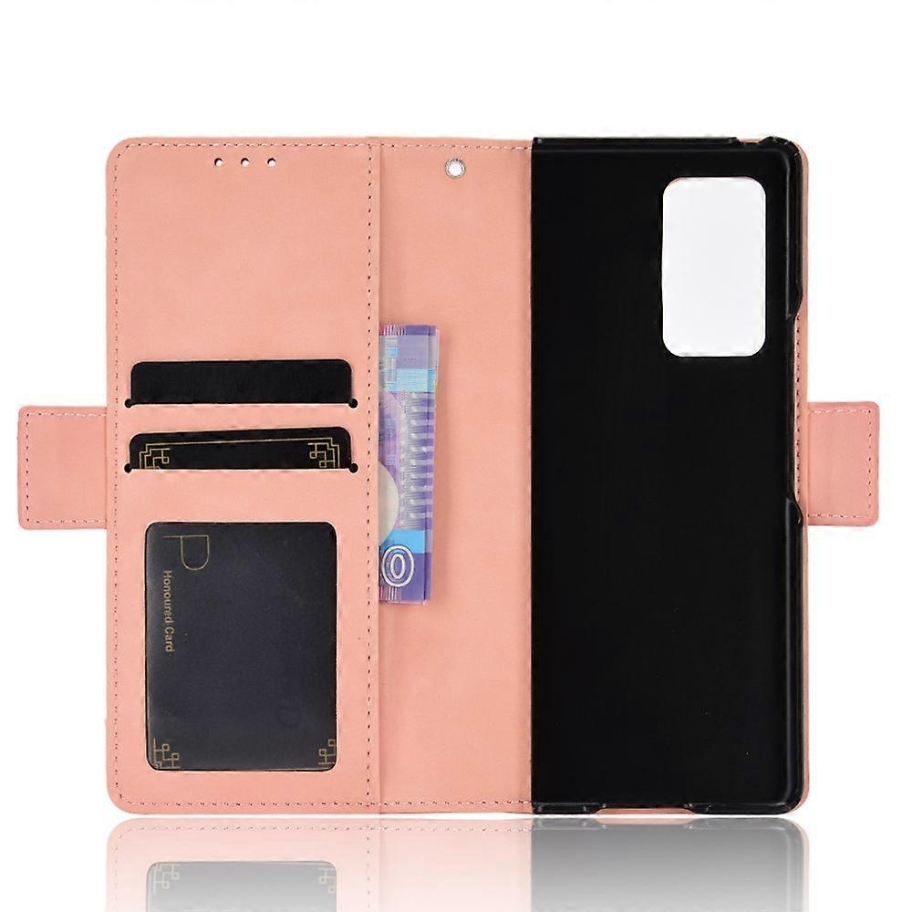 Samsung Galaxy Z Fold2 5G monipaikkainen nahkakotelo lompakkojalusta kuoren suoja puhelimen kansikotelo