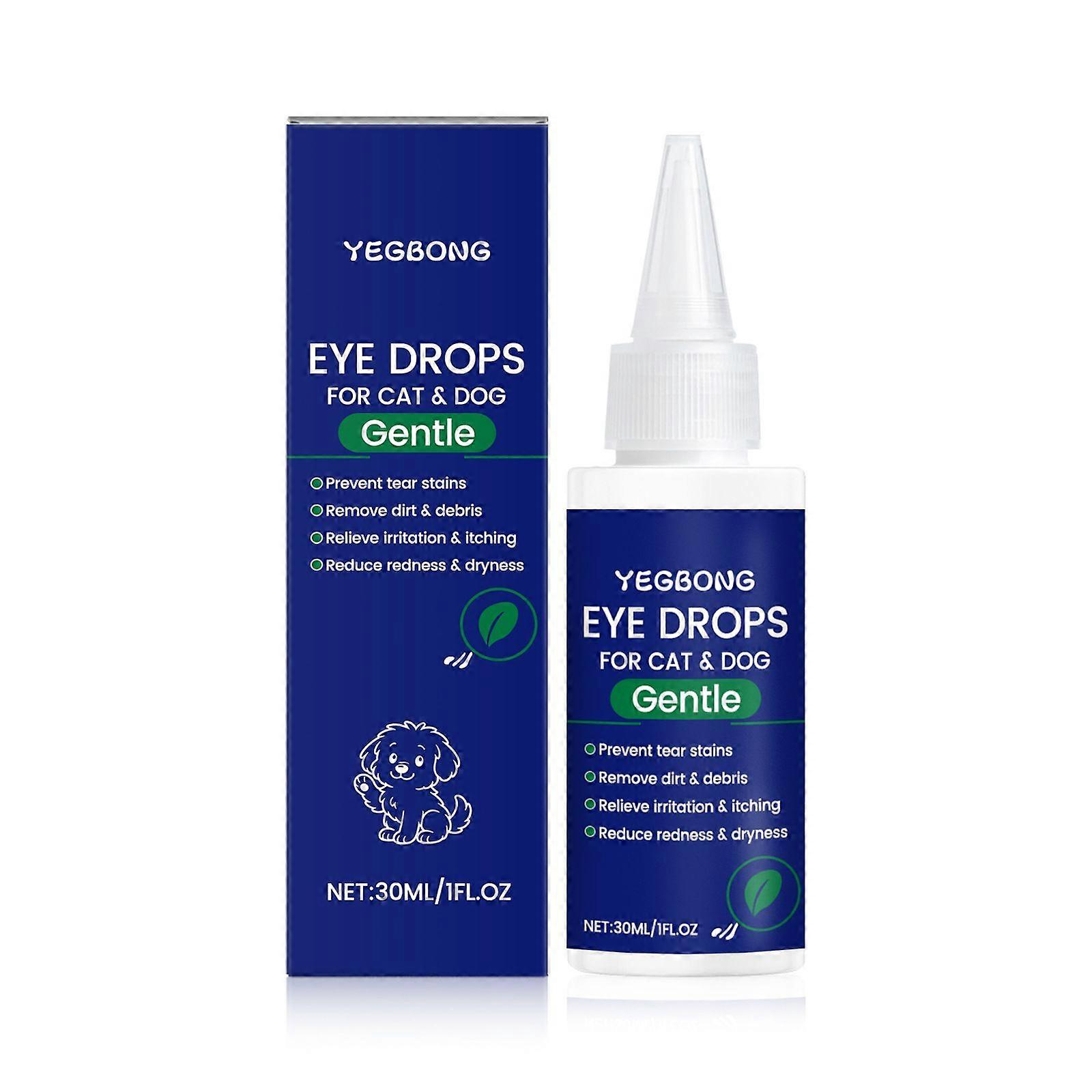 Gentle Eye Drops For Cat & Dog,Prevent Tear Stains,Remove Dirt & Debris,Relieve Irritation & Itching,Reduce Redness & Dryness