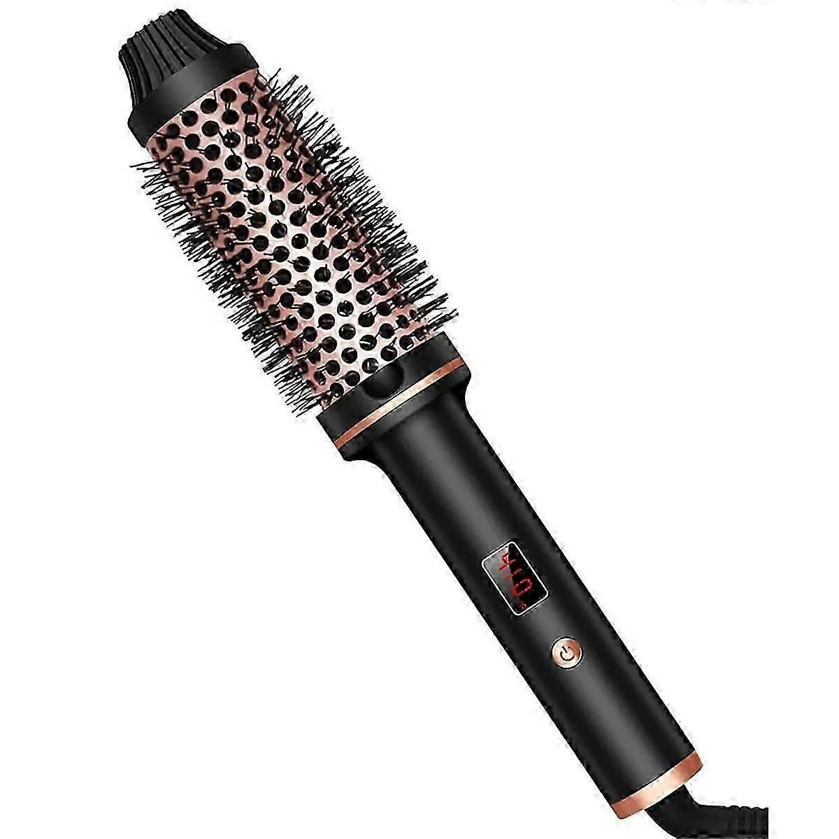 3 in 1 Ionic Hair Curler, Professional Curling Iron,Heated Styling Brush,Anti-Scald Thermal Brush
