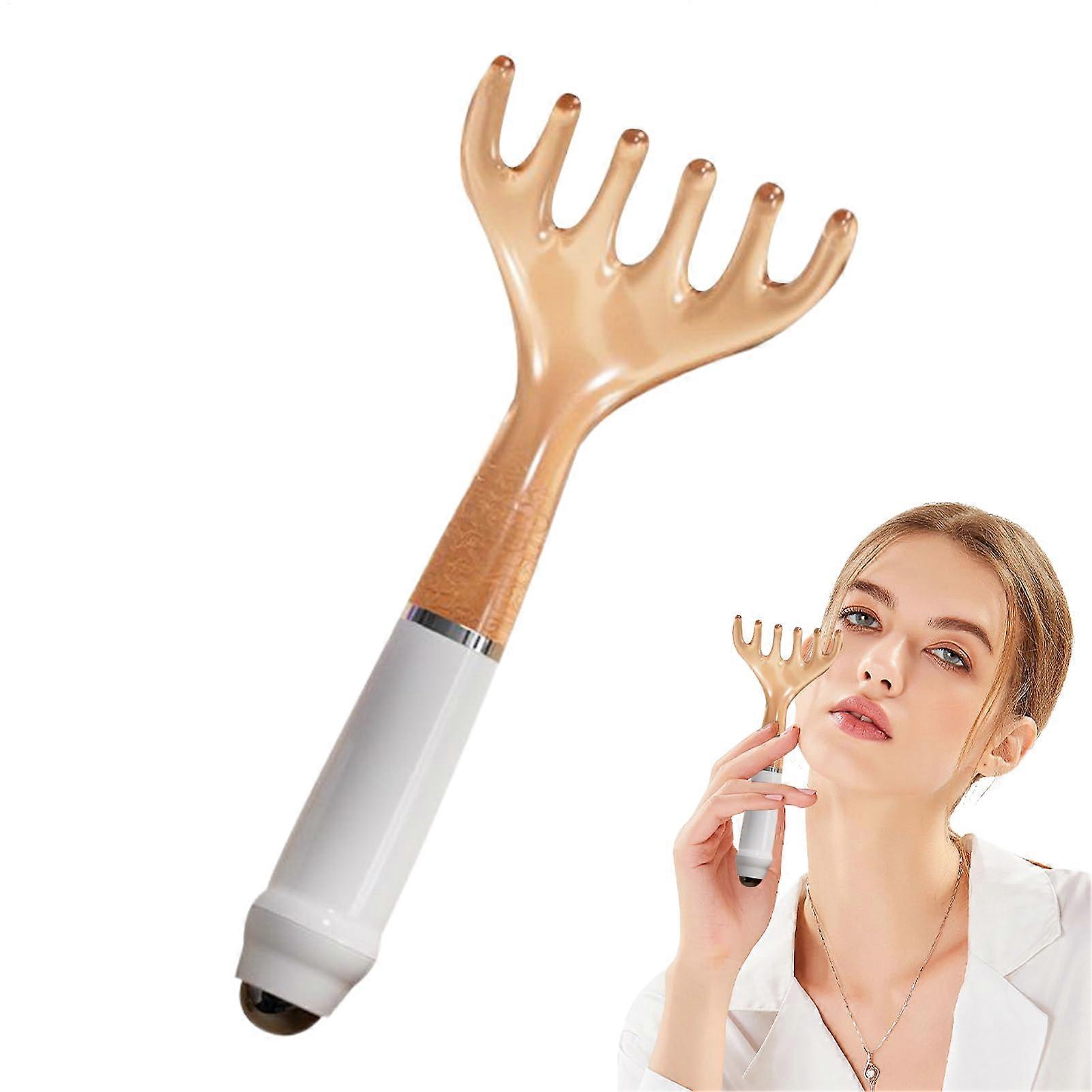 Scalp Comb Finger Scalp Massager SixClaw Resin Head Massager for Shower Spa Women Men
