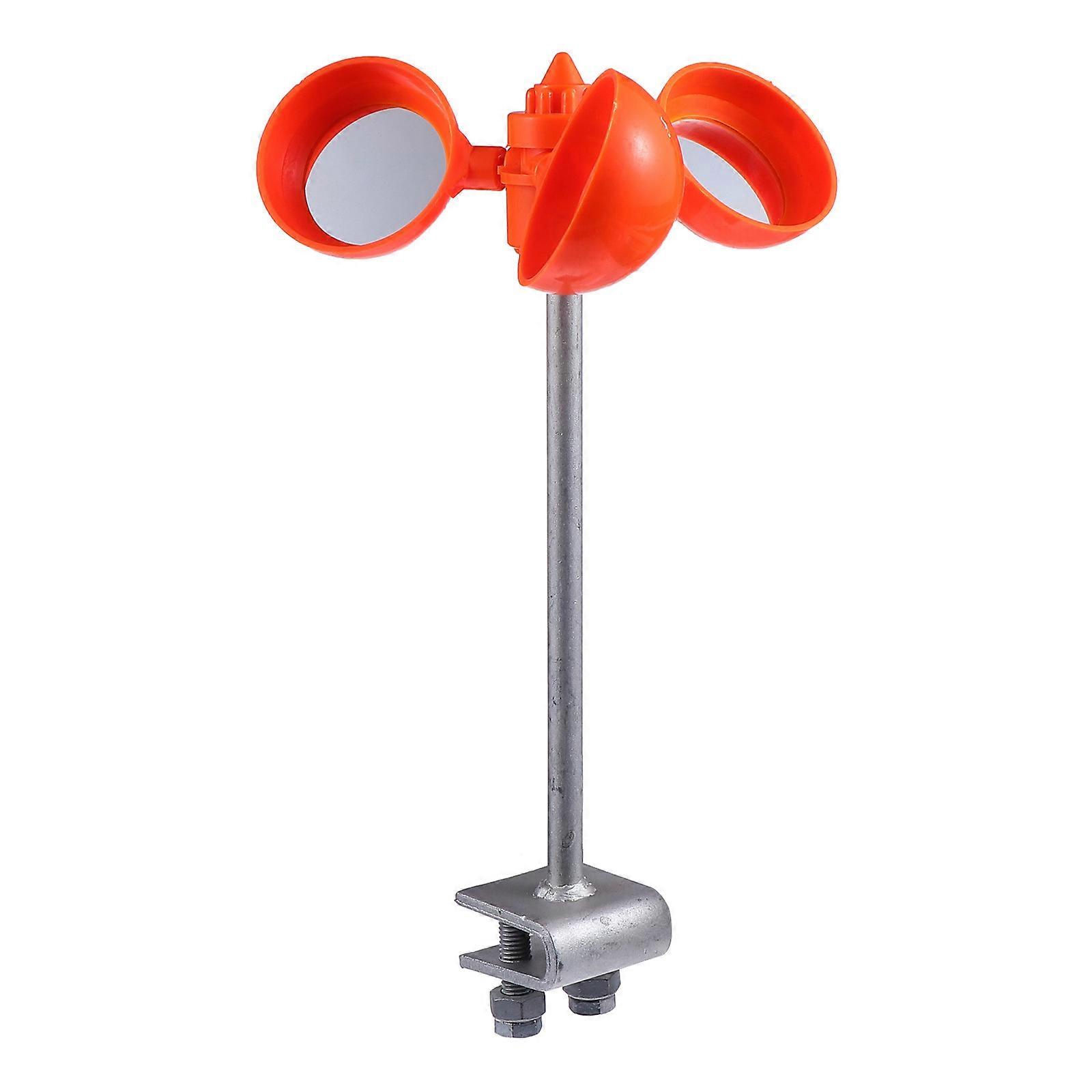Outdoor Protection Reflective Windmill Pinwheel Bird Scare Device for Garden Farm 30x20cm Orange 1Pack