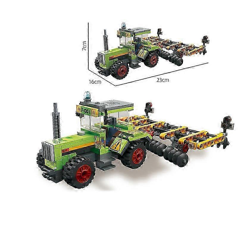 Creative Farm Harvester, Sower, Weeding Machine, Sliding Building Blocks Bricks Toys Gifts
