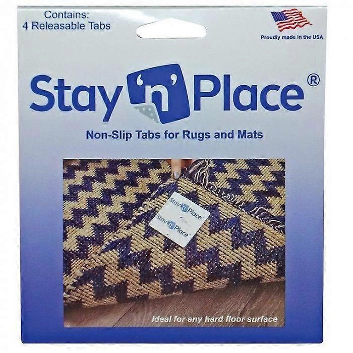 Stay n Place újrazárható csúszásgátló fülek szőnyegekhez és lábtörlőkhöz, 4 db-os csomag