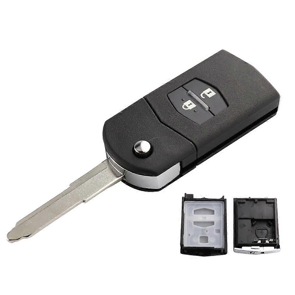 マツダ 2 3 5 6 CX5 CX7 CX9 RX8 M6 MX5 2005/6/7/8/9/10/11 キー ヘッド フリップ ノーカット ブレード ~01247 用リモート カー キー シェル