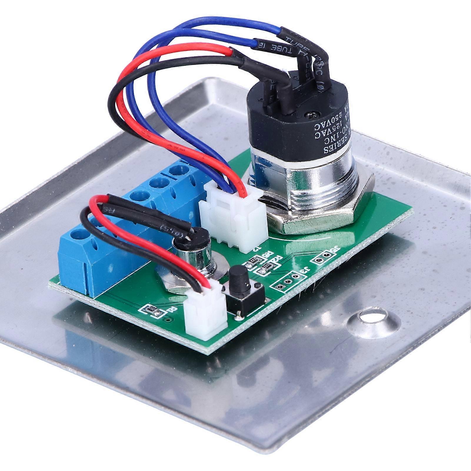 12VDC Exit Key Switch Lock On/Off Emergency Door Release 86x86mm with Red LED Indicator Tamper Signals