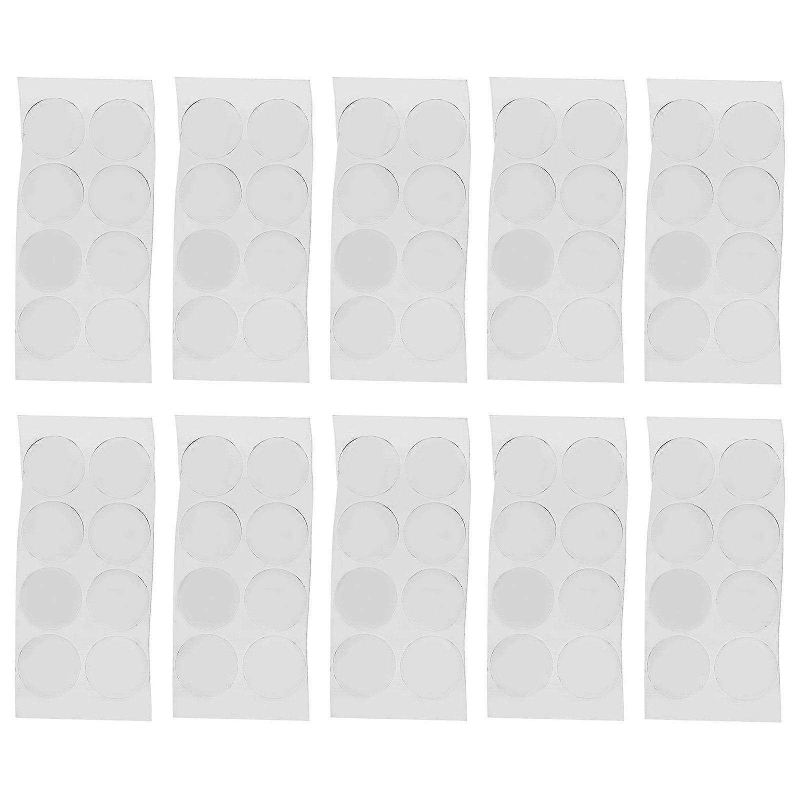 Glass Table Top Bumpers Non-Slip Fixation Transparent 4Cm X 4Cm X 0.1Mm 80Pcs