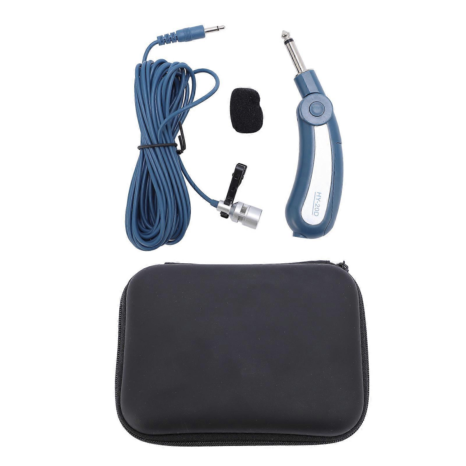 Wireless Instrument Microphone with Omnidirectional Pickup and 3.5mm/6.35mm Adapter